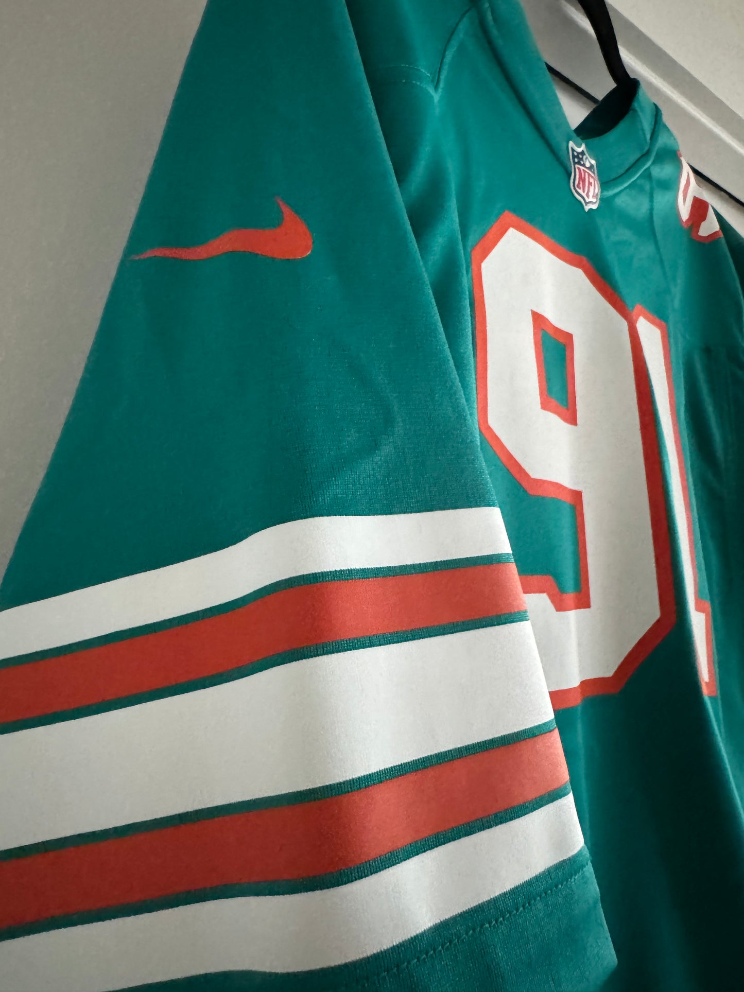 Dolphins Cameron Wake Nike Throwback Aqua L (Used)