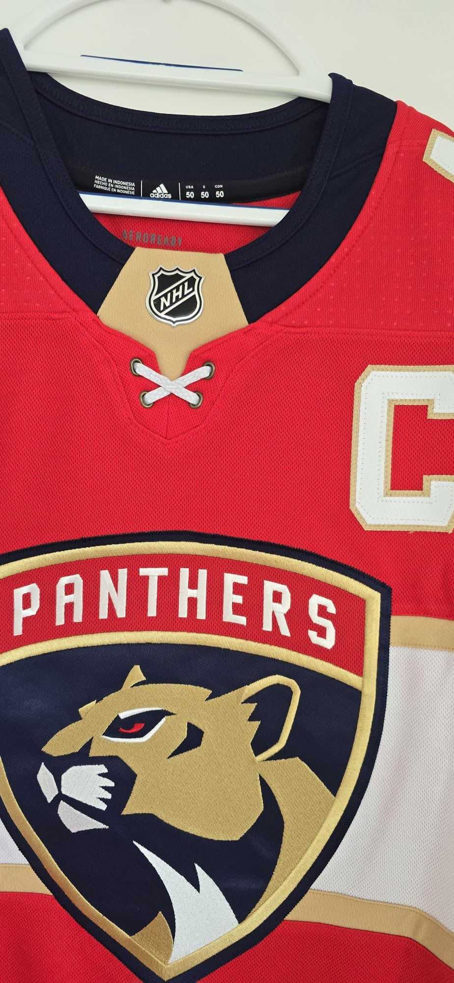 Panthers Aleksander Barkov Autographed Adidas Authentic Red 50 (AJ) NWT