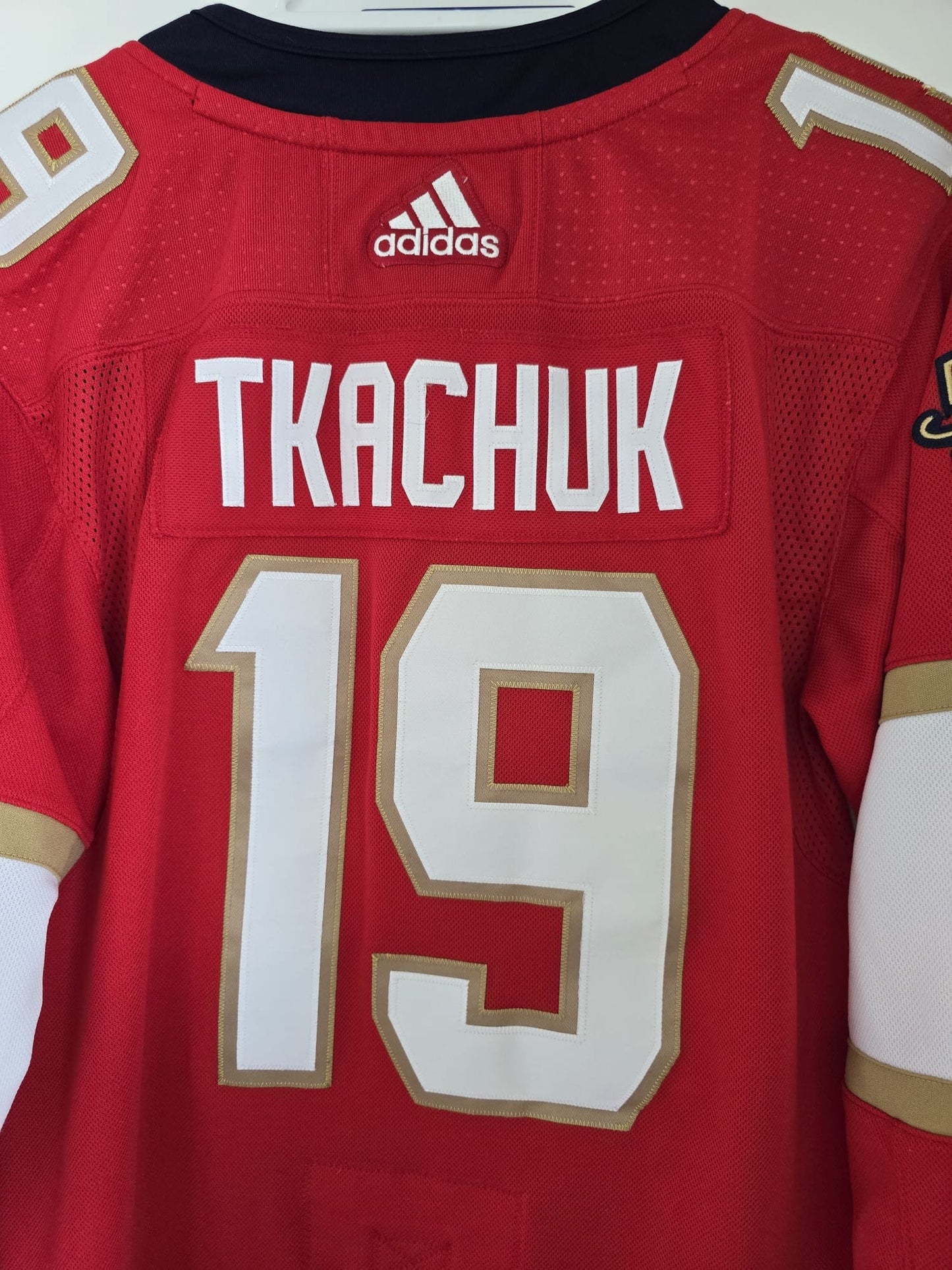 Panthers Matthew Tkachuk Adidas Authentictic 44 Red (used)