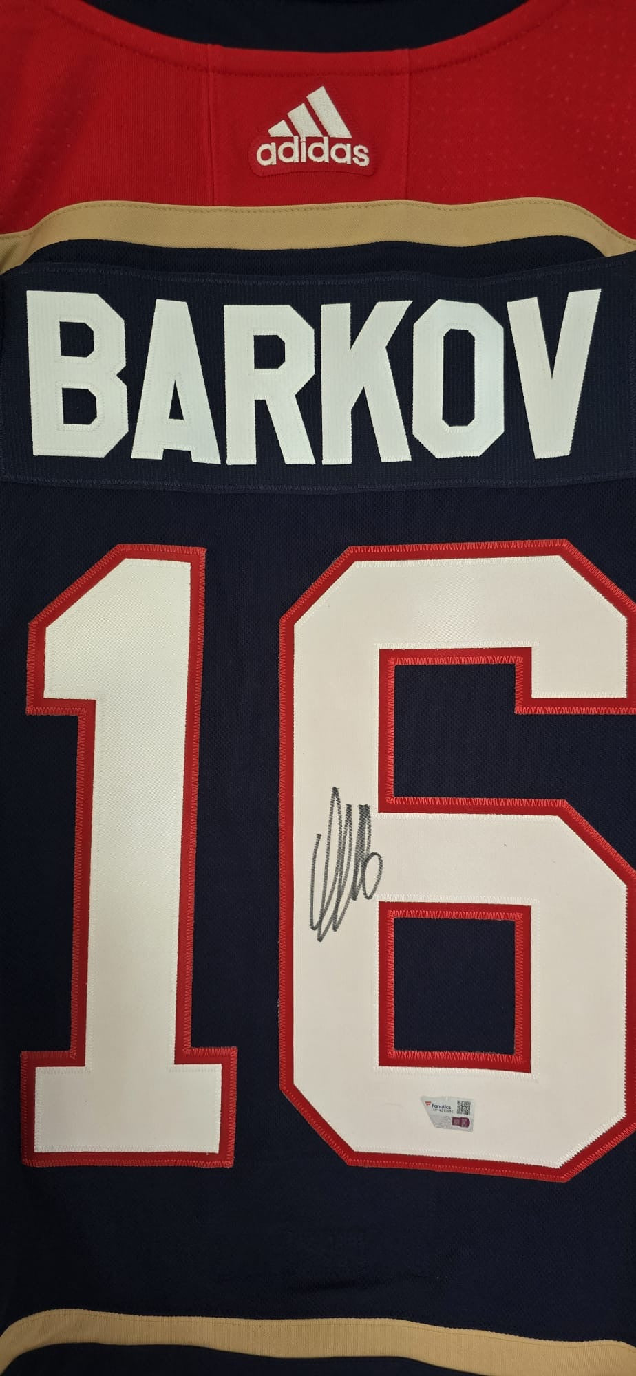 Panthers Alexander Barkov Autographed Reverse Retro 1.0 Adidas Authentic 54 (NWOT) Fanatics COA (READ)