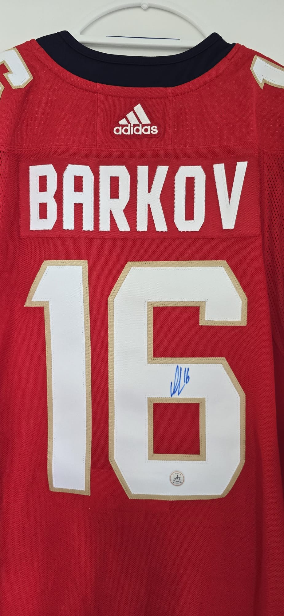 Panthers Aleksander Barkov Autographed Adidas Authentic Red 50 (AJ) NWT