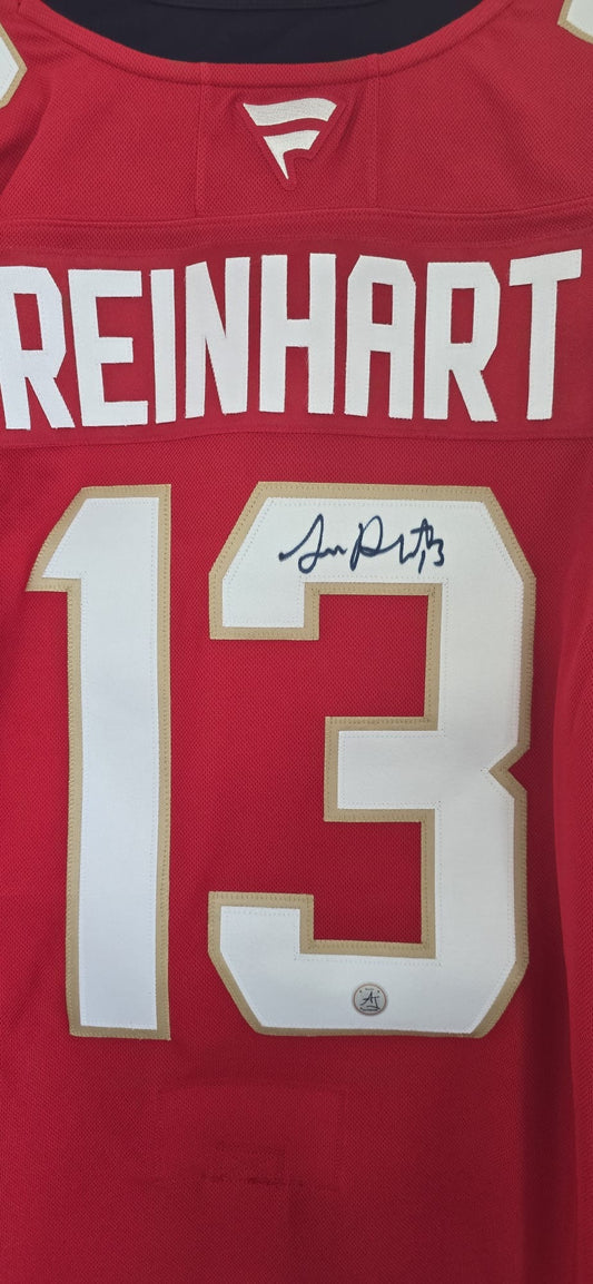 Panthers Sam Reinhart Autographed Fanatics Premium 52 (NWT) AJ Sports COA