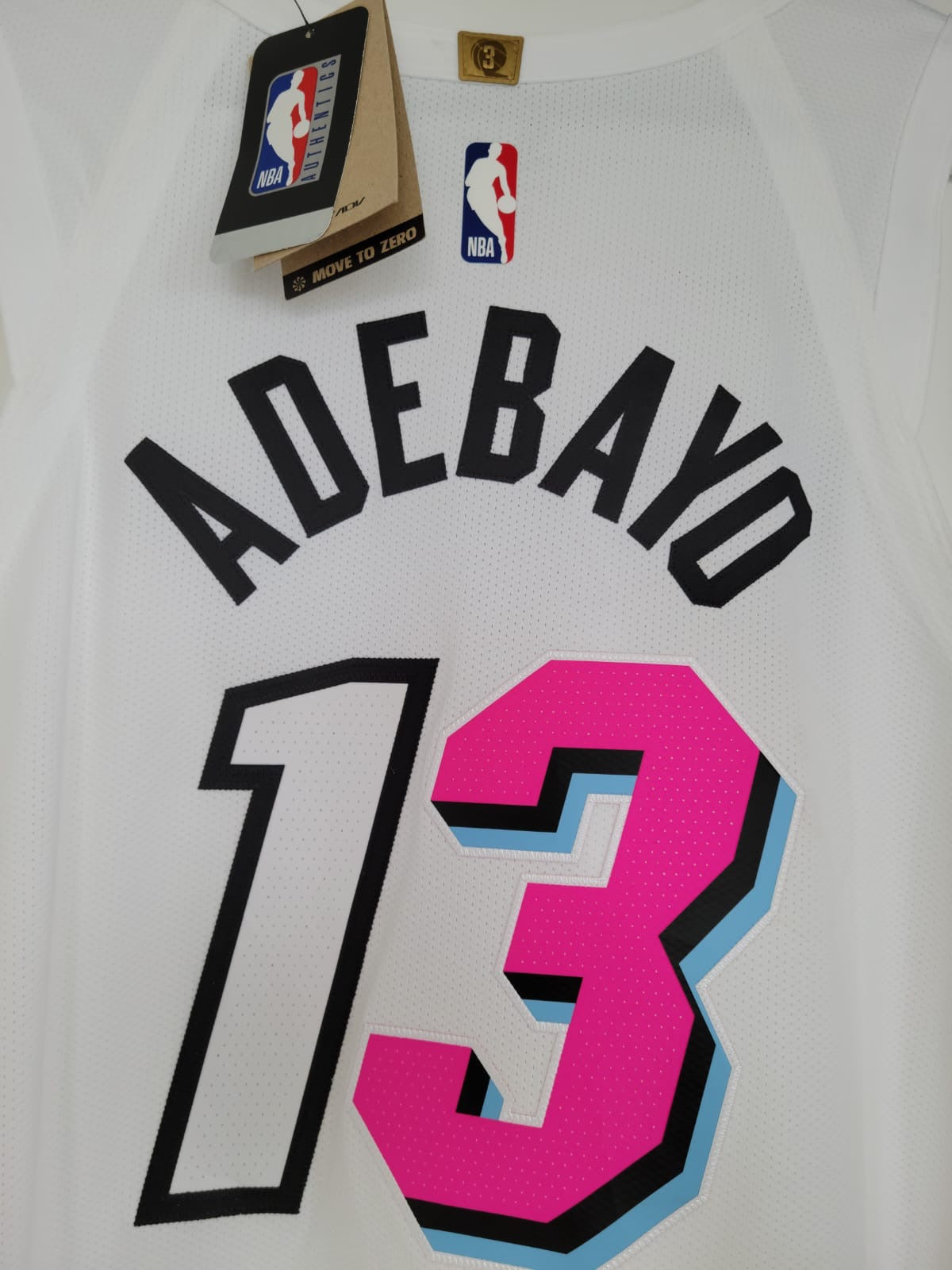 Heat Bam Adebayo Nike Authentic Mashup White Sz 48 (NWT)