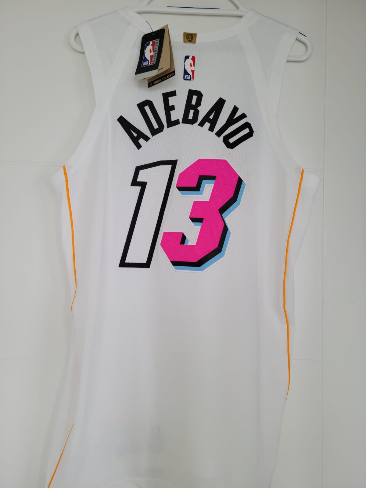 Heat Bam Adebayo Nike Authentic Mashup White Sz 48 (NWT)