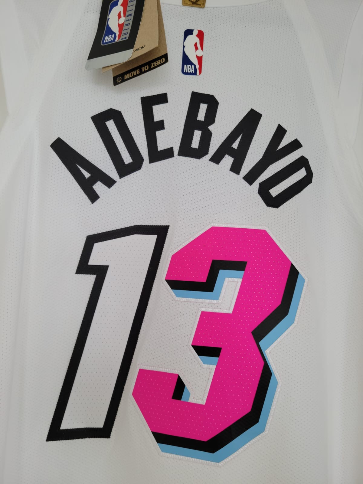 Heat Bam Adebayo Nike Authentic Mashup White Sz 48 (NWT)