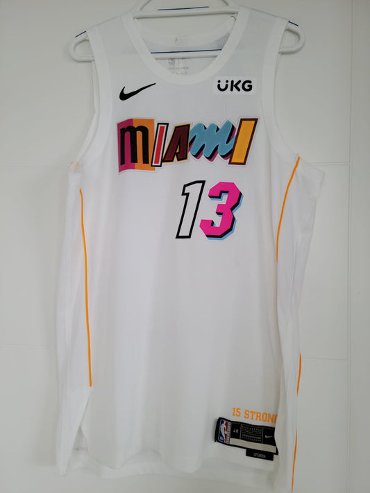 Heat Bam Adebayo Nike Authentic Mashup White Sz 48 (NWT)