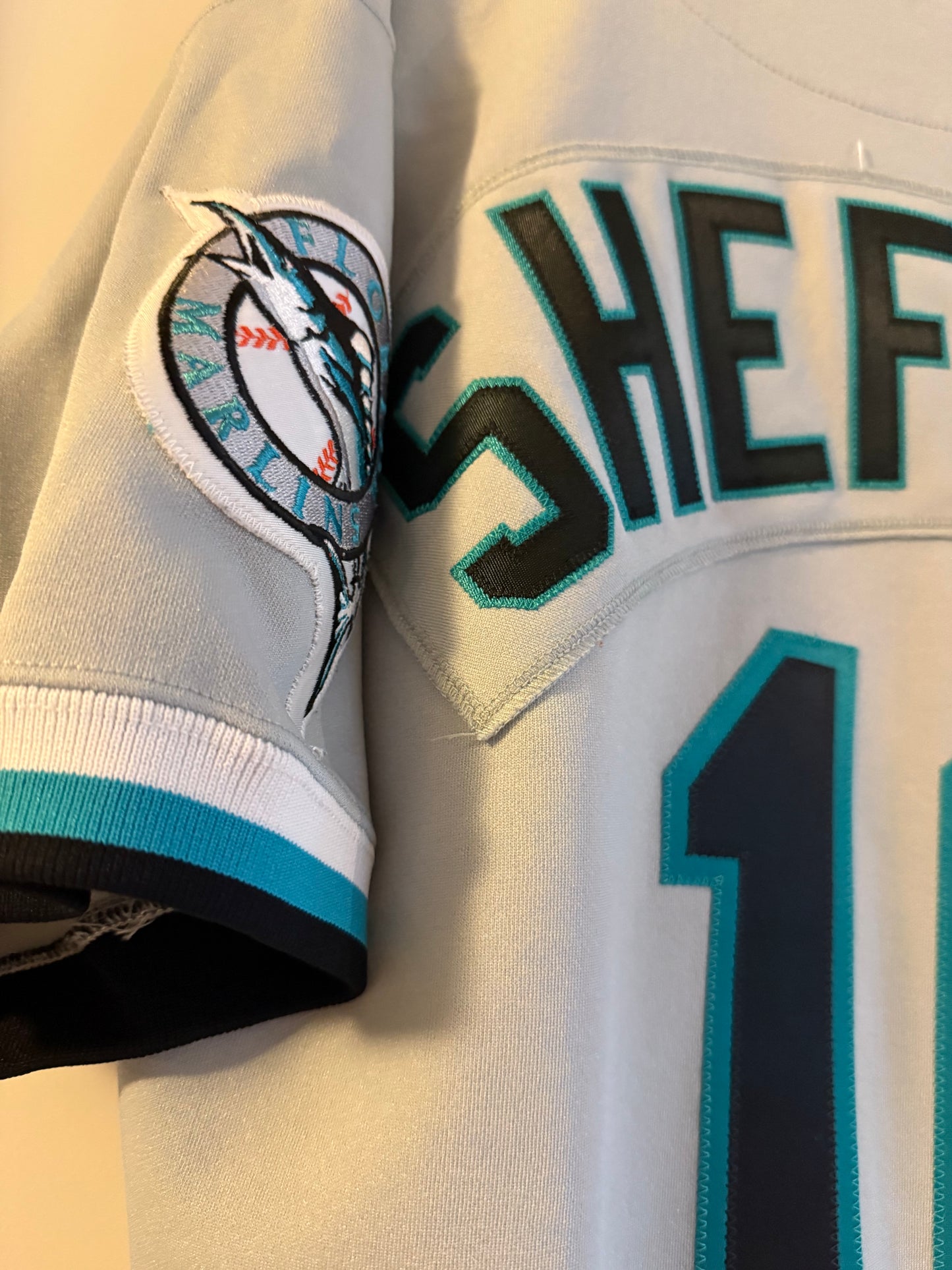 Marlins Gary Sheffield Russell Athletic Authentic 1993 Grey Sz 44 (used)