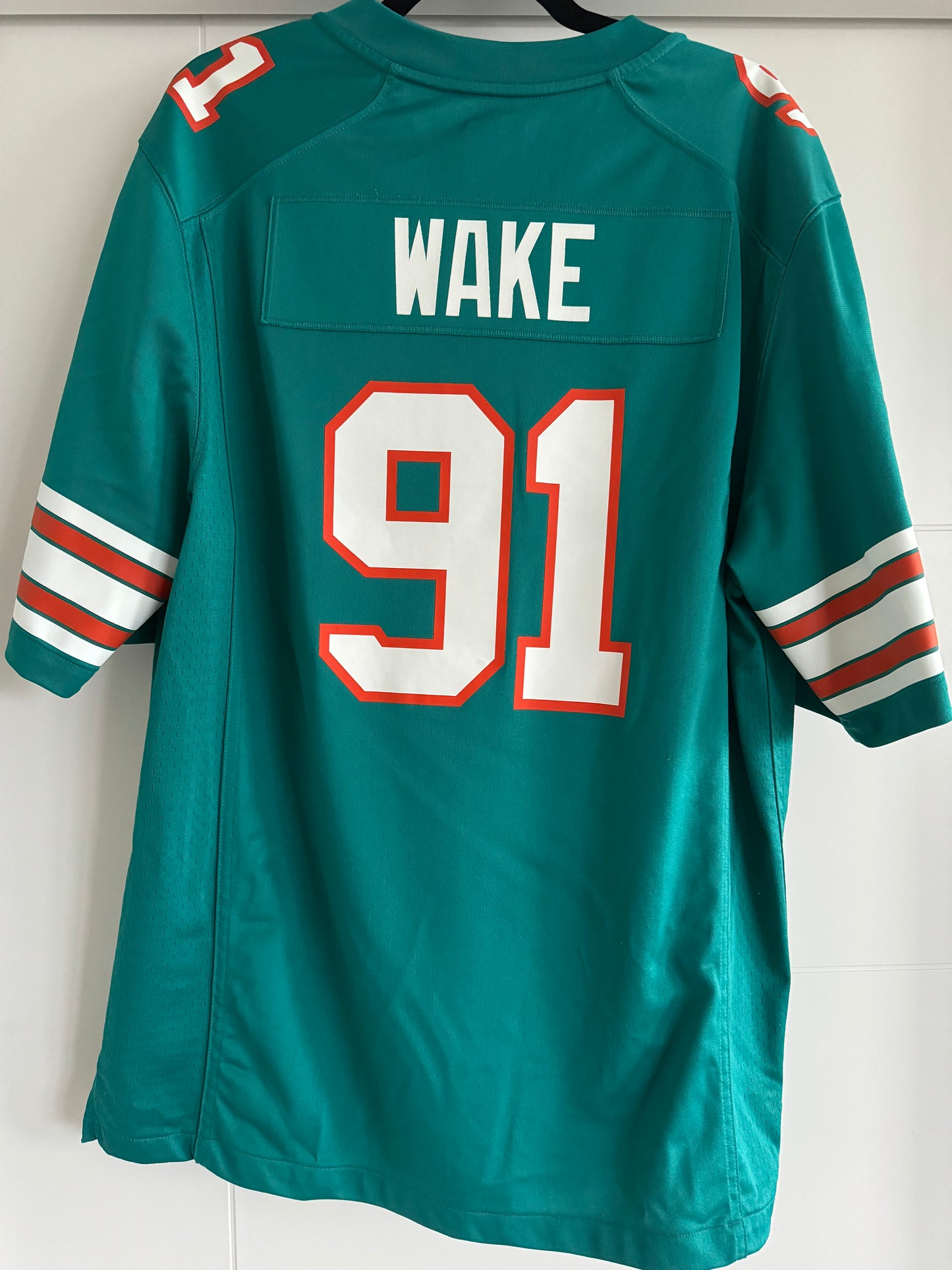 Dolphins Cameron Wake Nike Throwback Aqua L (Used)