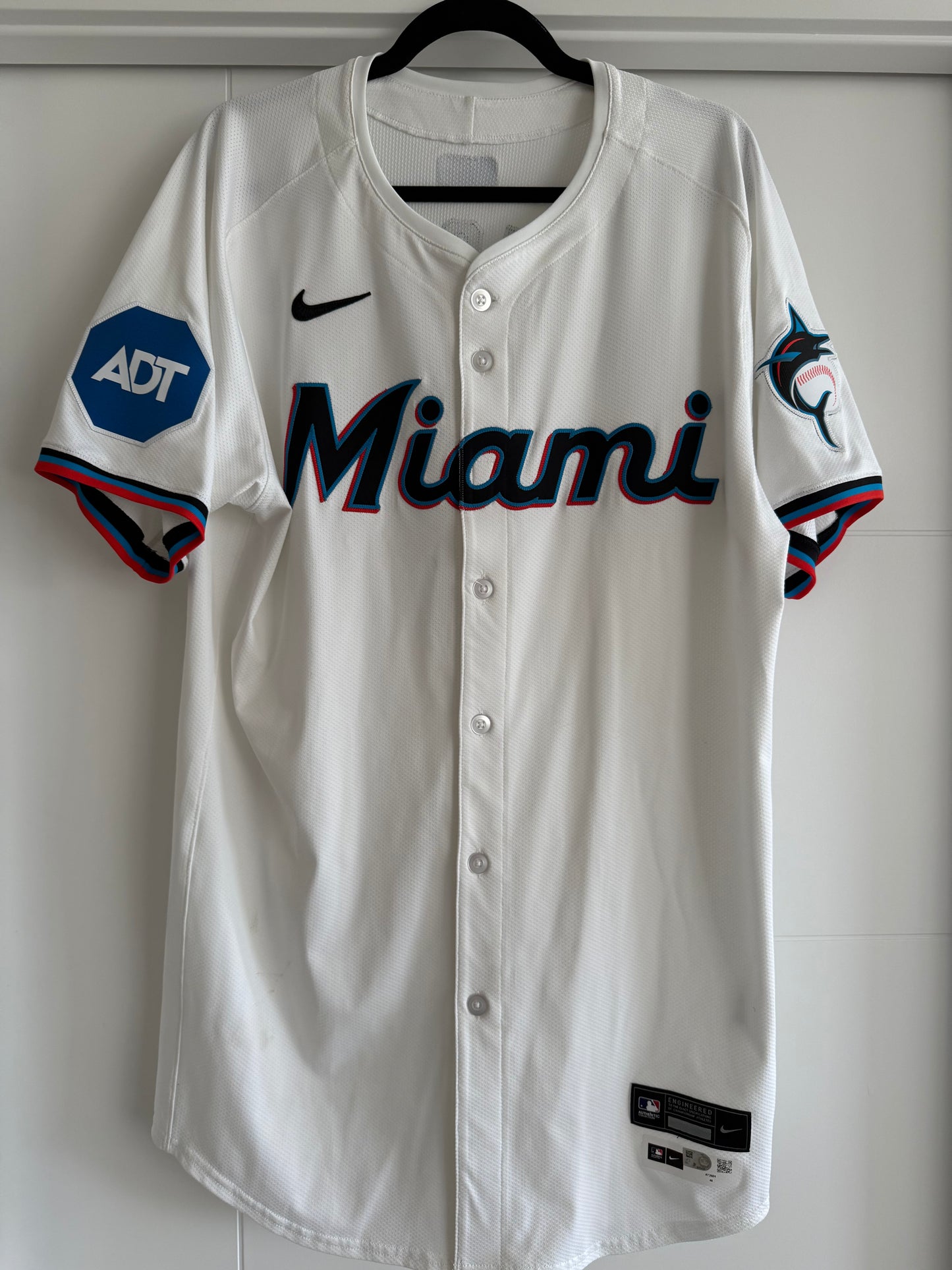 Marlins Jesus Sanchez Team Issued White 46