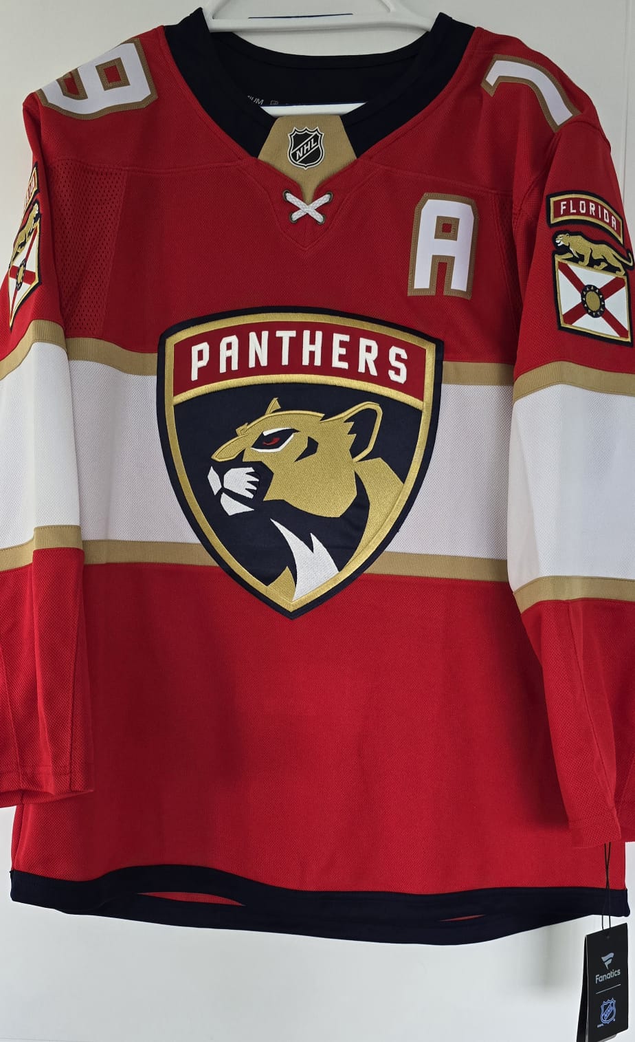 Panthers Matthew Tkachuk Fanatics Premium 50 Red (NWOT)