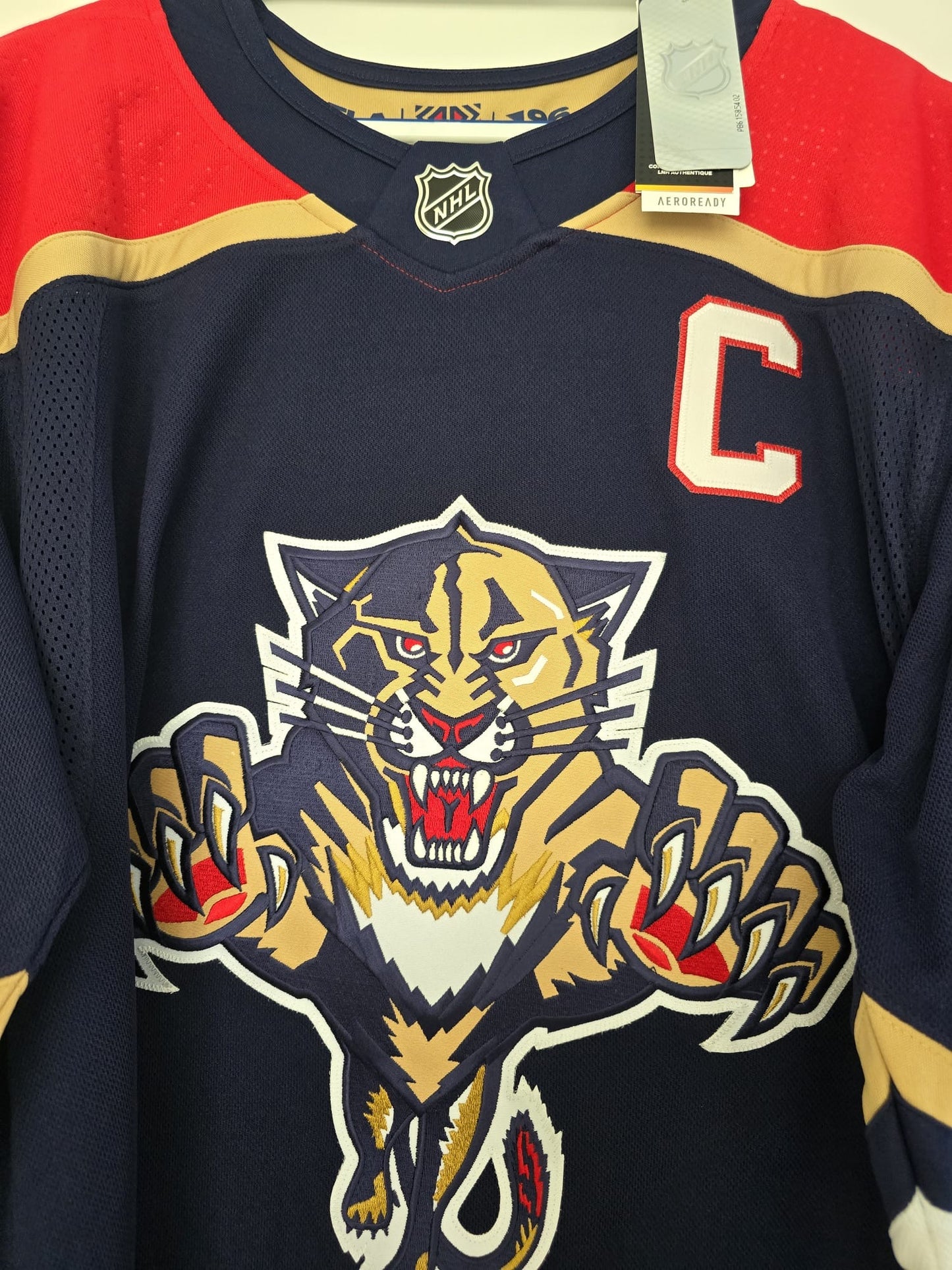 Panthers Alexander Barkov Autographed Reverse Retro 1.0 Adidas Authentic 54 (NWOT) Fanatics COA (READ)