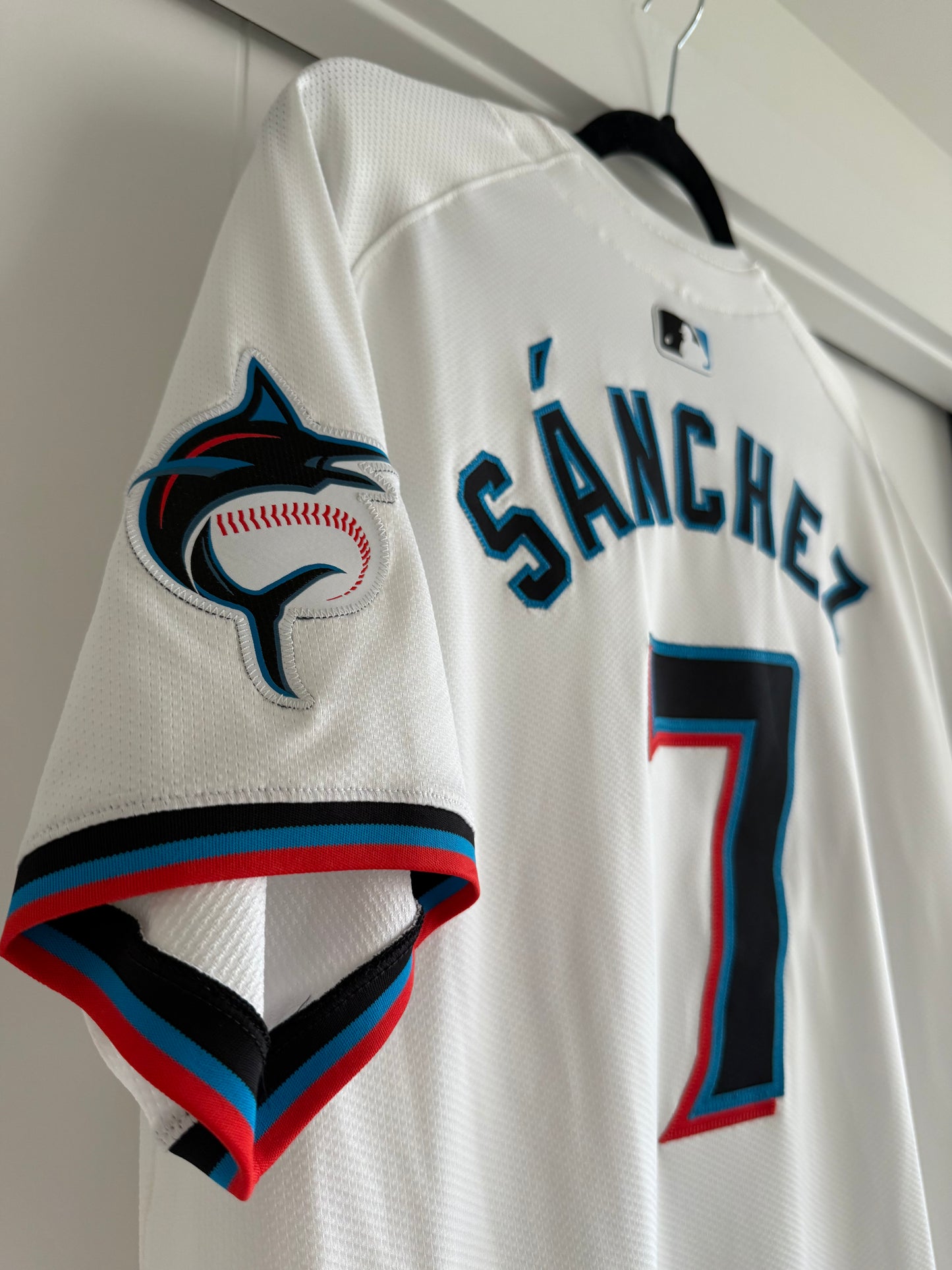 Marlins Jesus Sanchez Team Issued White 46