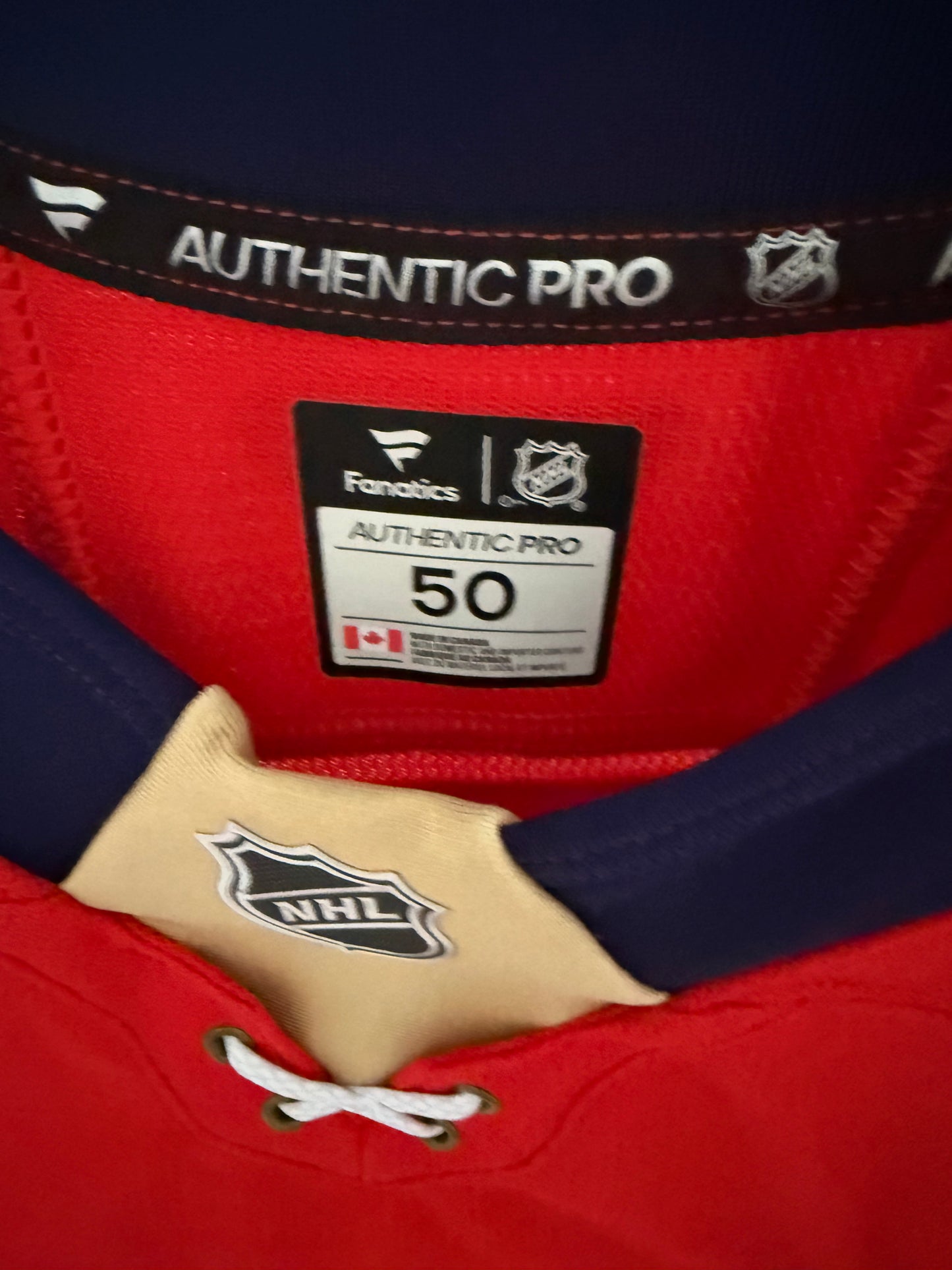 Panthers Sam Reinhart Fanatics Authentic Pro 50 Red (NWT)