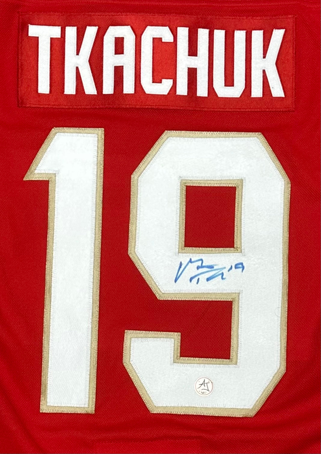 Panthers Matthew Tkachuk Autographed Adidas Authentic Red 54 (AJ) NWT