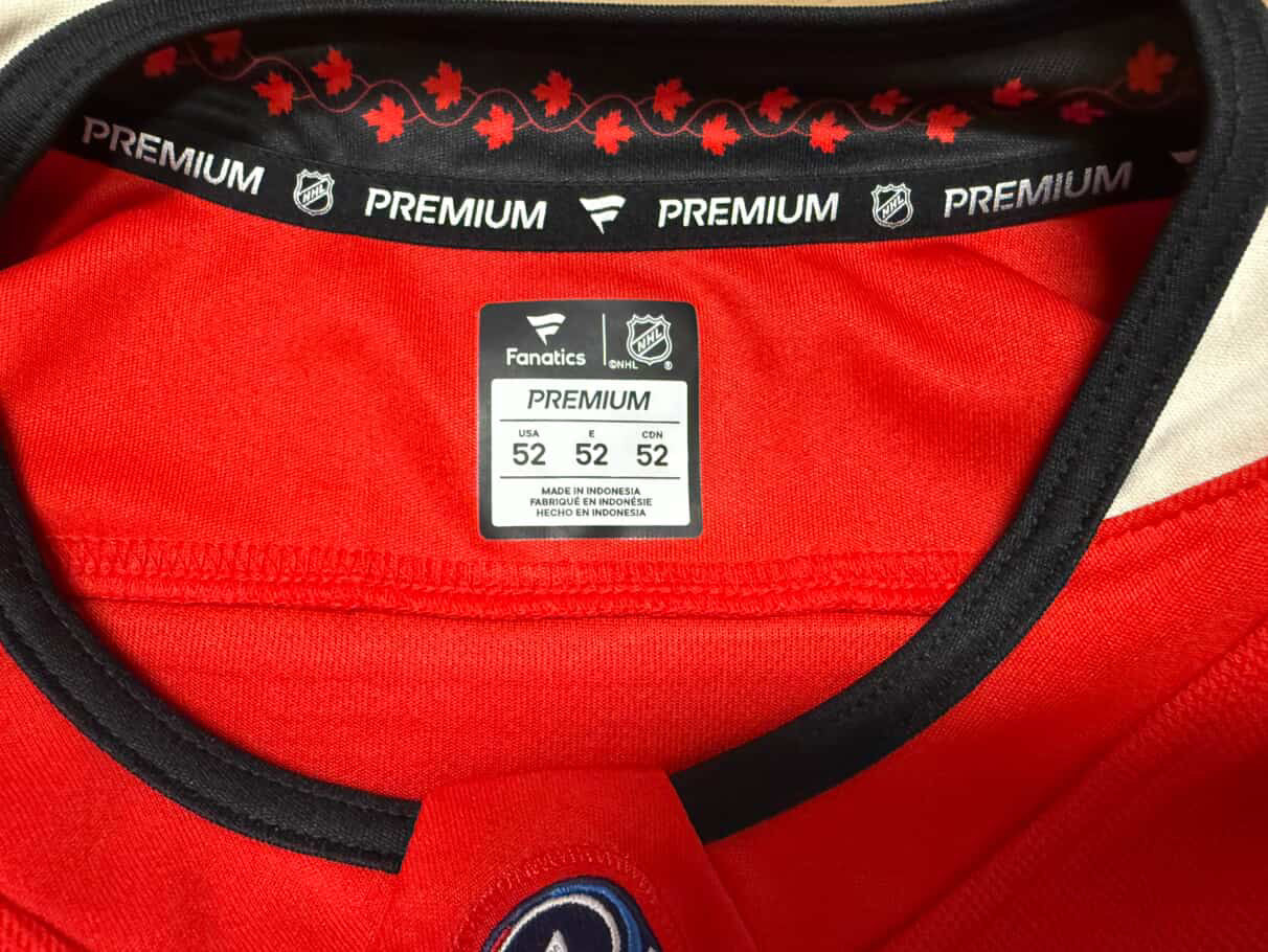 Canada Sam Bennett 4 Nations Fanatics Premium Sz 52 (NWT)