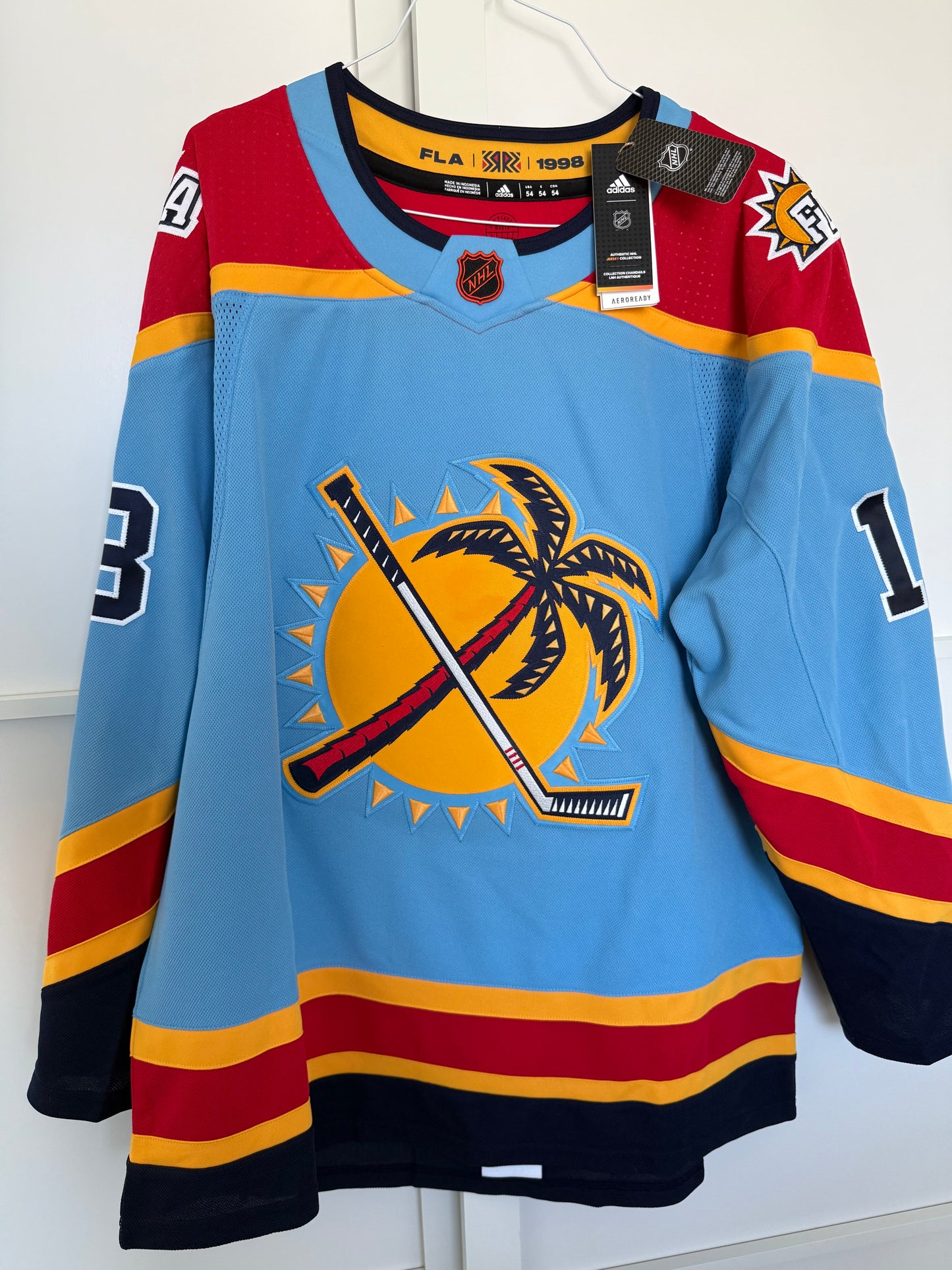 Panthers Sam Reinhart Adidas Primegreen Authentic Reverse Retro 2.0 54 (NWT)