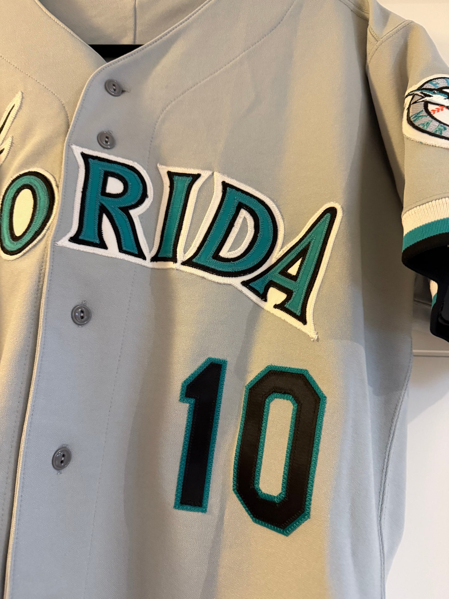 Marlins Gary Sheffield Russell Athletic Authentic 1993 Grey Sz 44 (used)