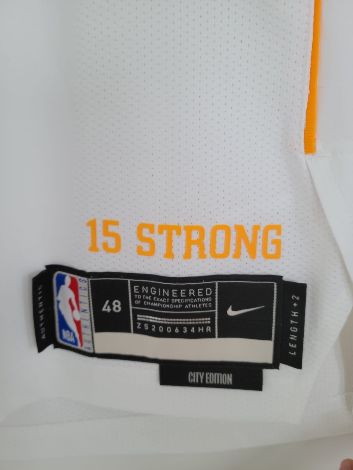 Heat Bam Adebayo Nike Authentic Mashup White Sz 48 (NWT)