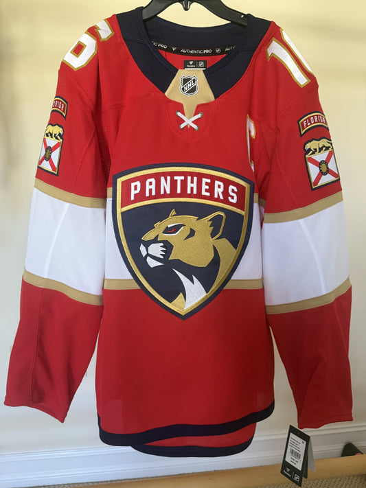 Panthers Aleksander Barkov Fanatics Authentic Pro 50 Red (NWT)