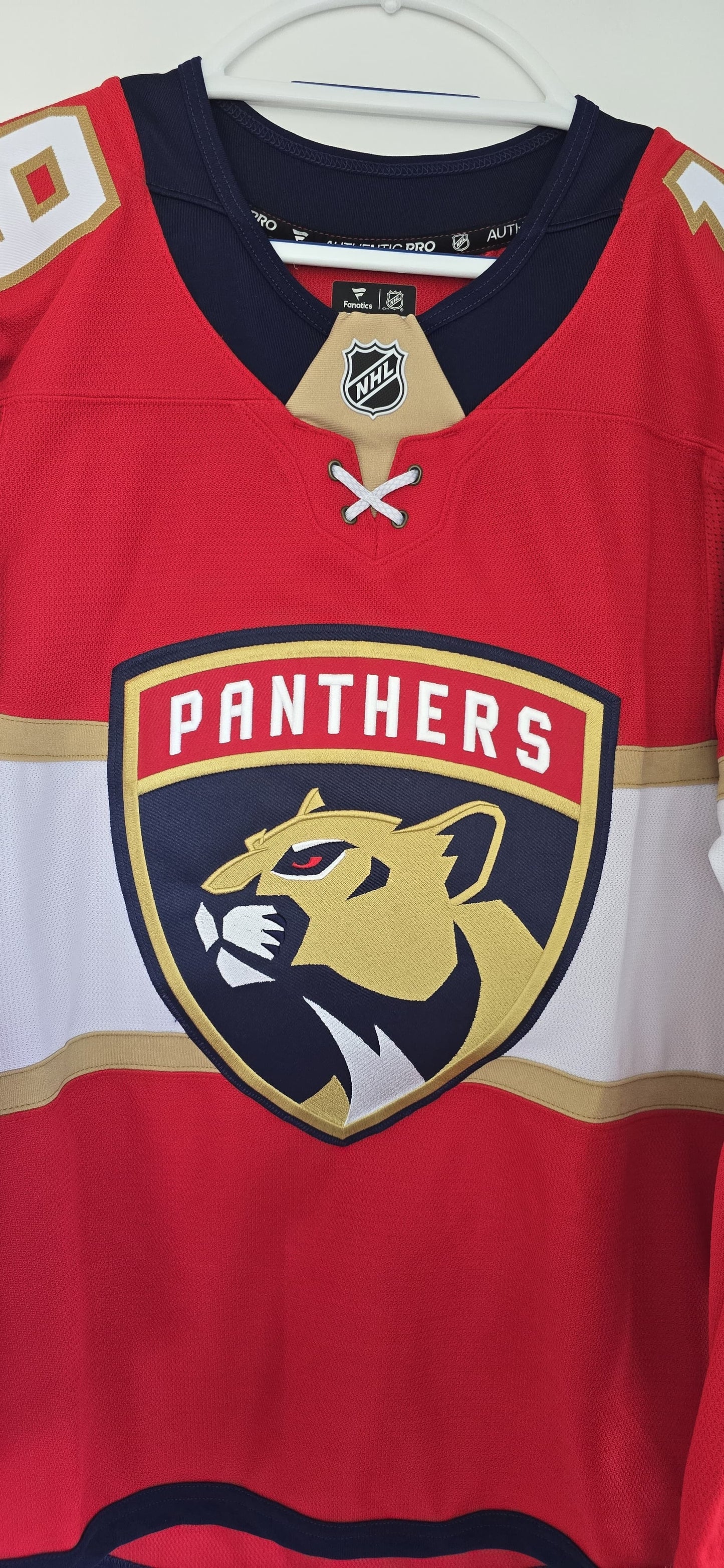 Panthers Matthew Tkachuk Fanatics Authentic Pro 48 Red (NWT)