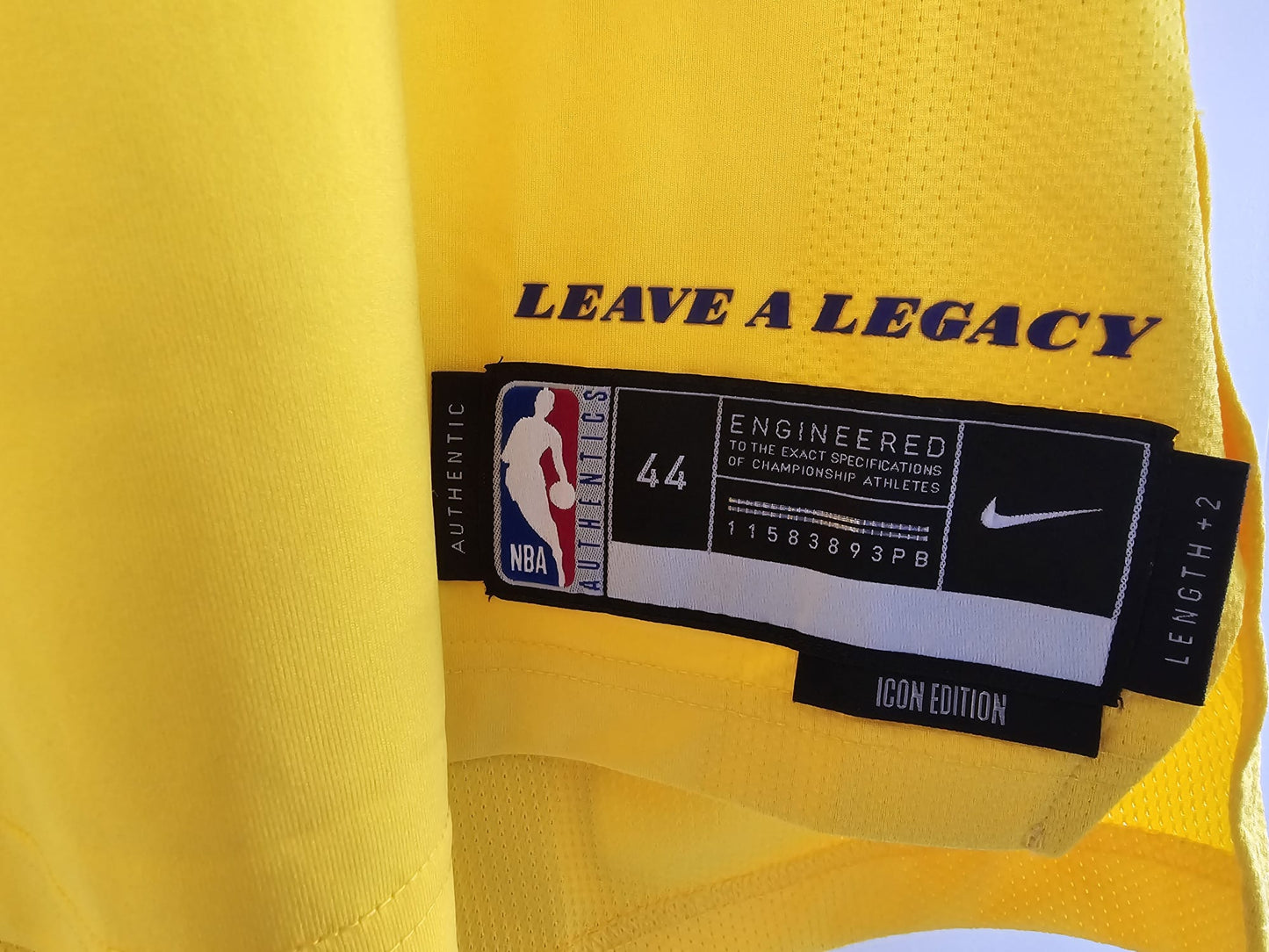 Lakers LeBron James Nike Authentic Gold 44 (used)