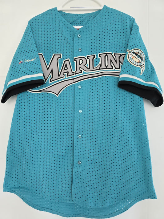 Marlins 1993 Batting Practice Majestic Teal L (used)