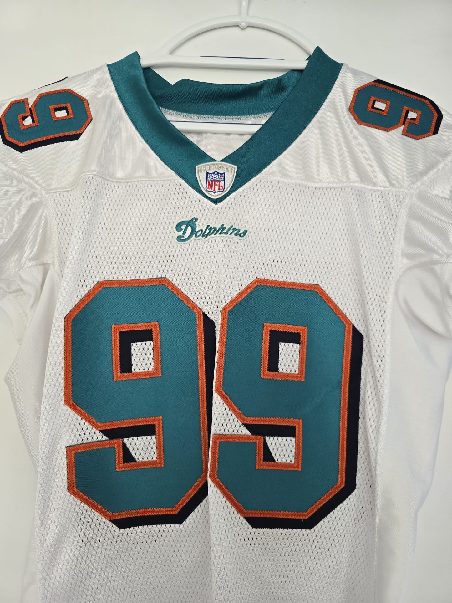 Dolphins Jason Taylor Team Issued Reebok 2007 White Size 44