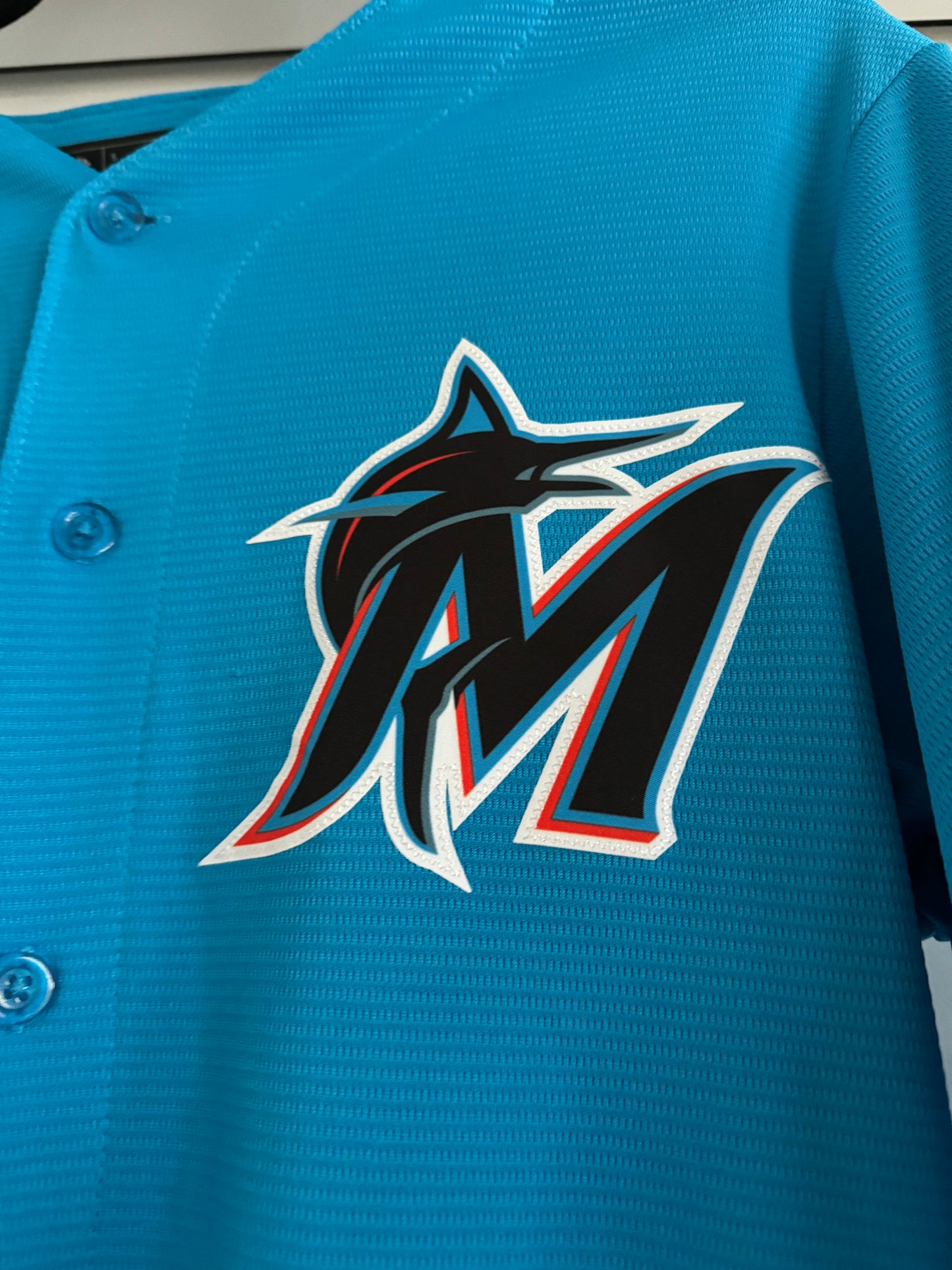 Marlins Nike Replica Blue S NWT