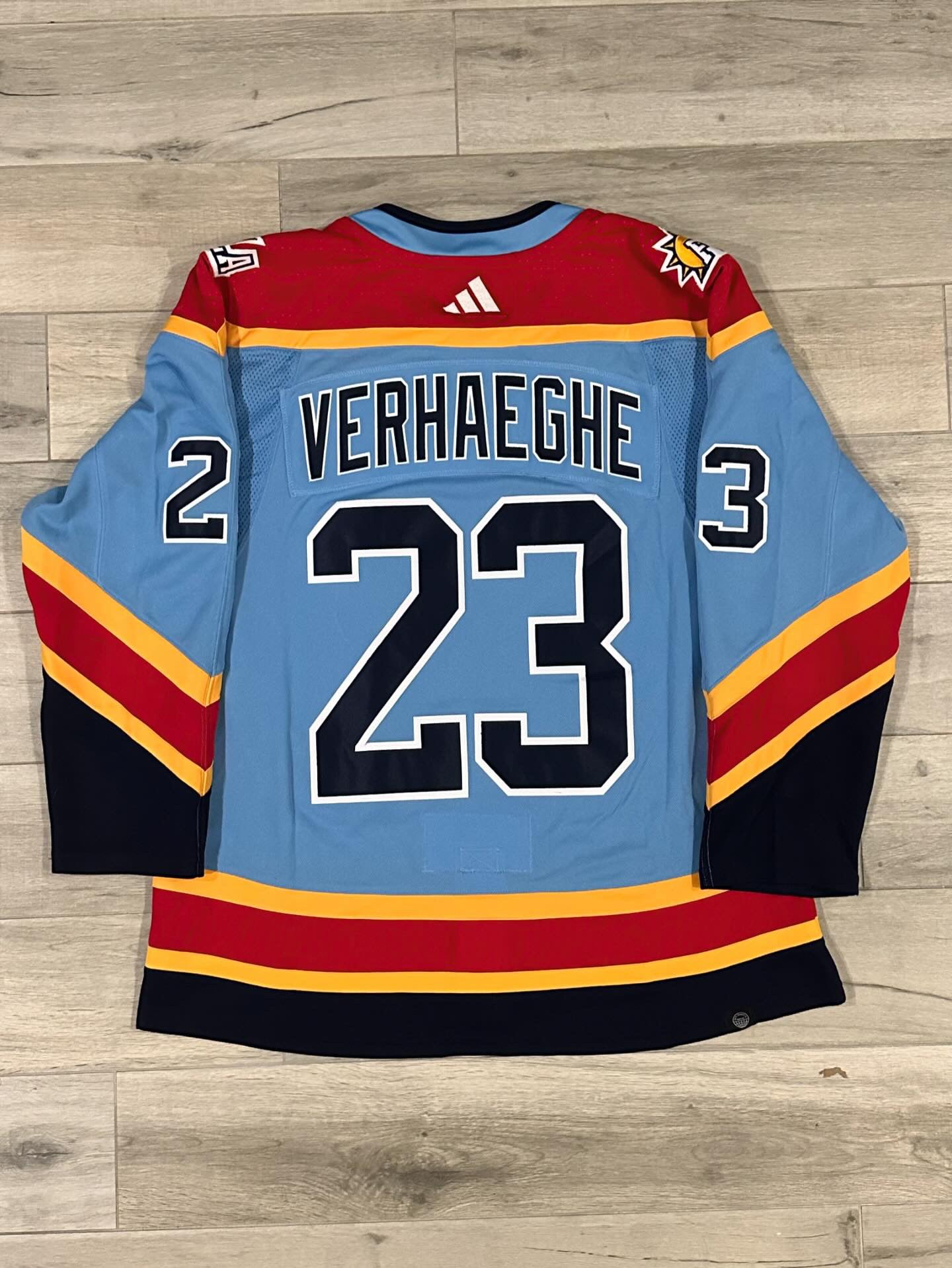 Panthers Carter Verhaeghe Adidas Authentic Reverse Retro Blue 54 Used