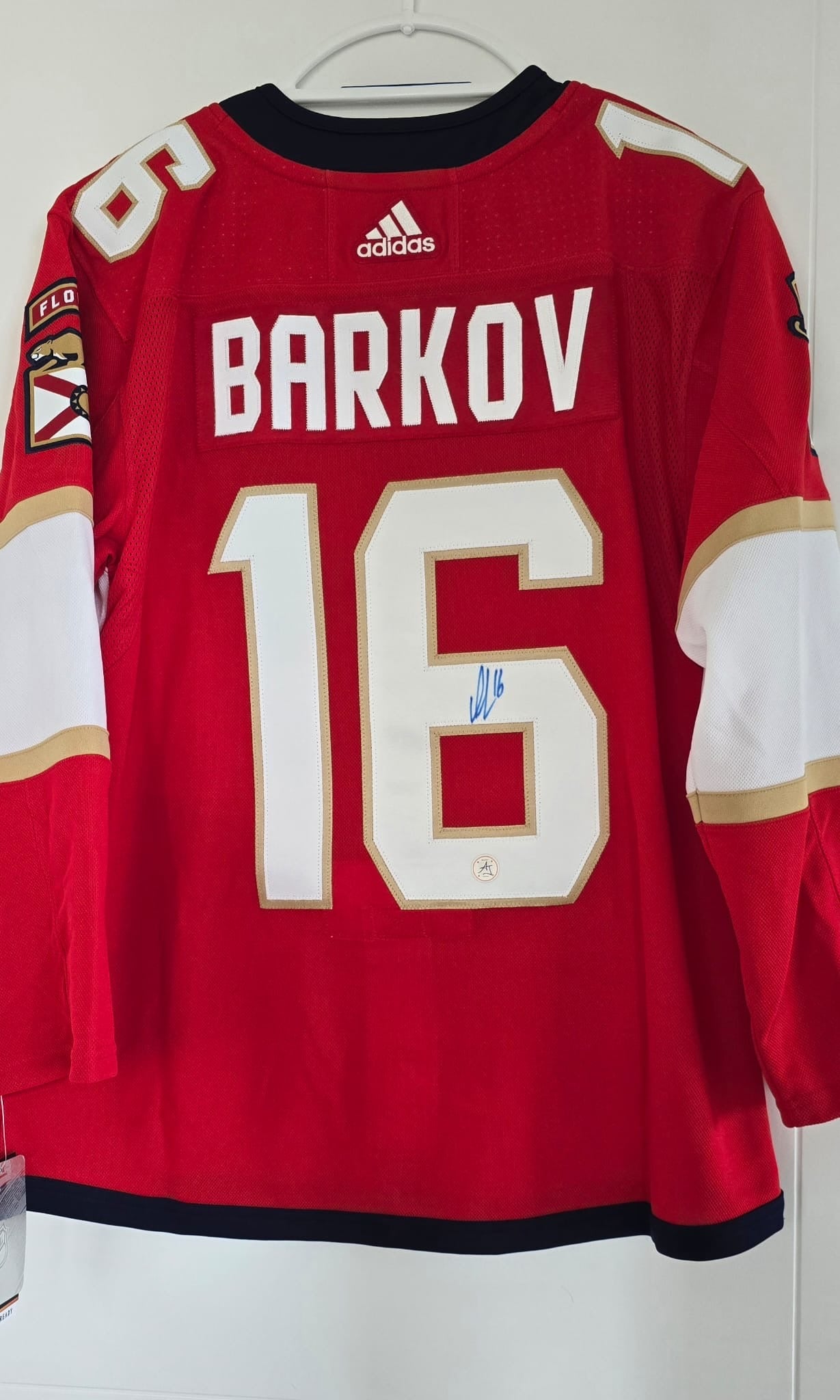 Panthers Aleksander Barkov Autographed Adidas Authentic Red 50 (AJ) NWT