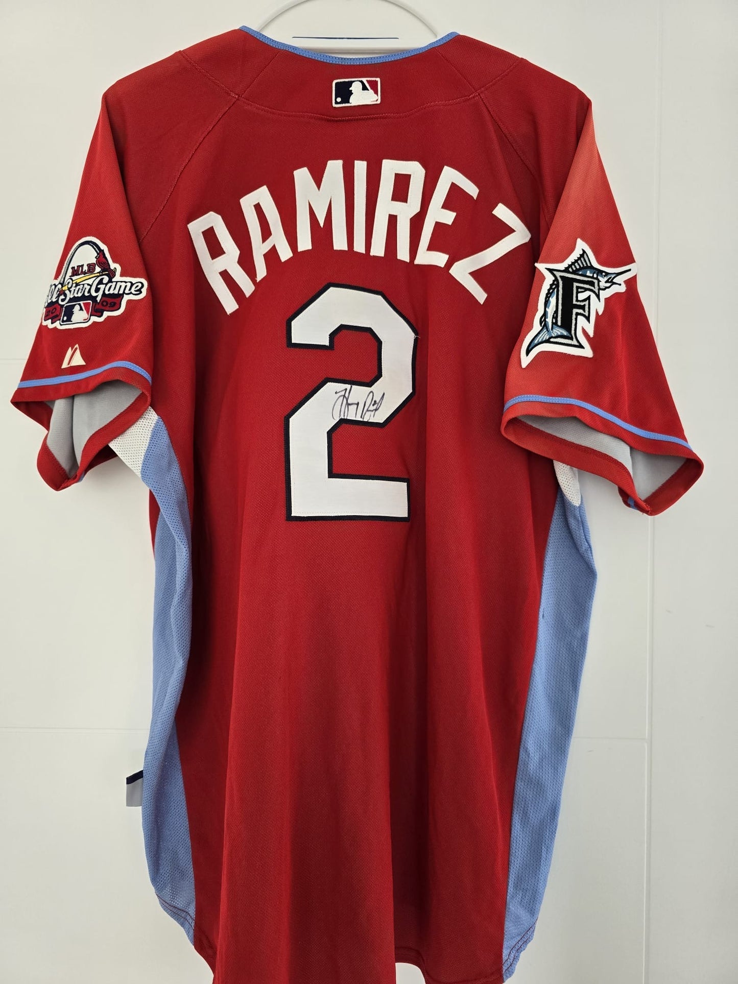 Marlins Hanley Ramirez Autographed 2009 All Star Game Majestic BP Authentic L (NWT)