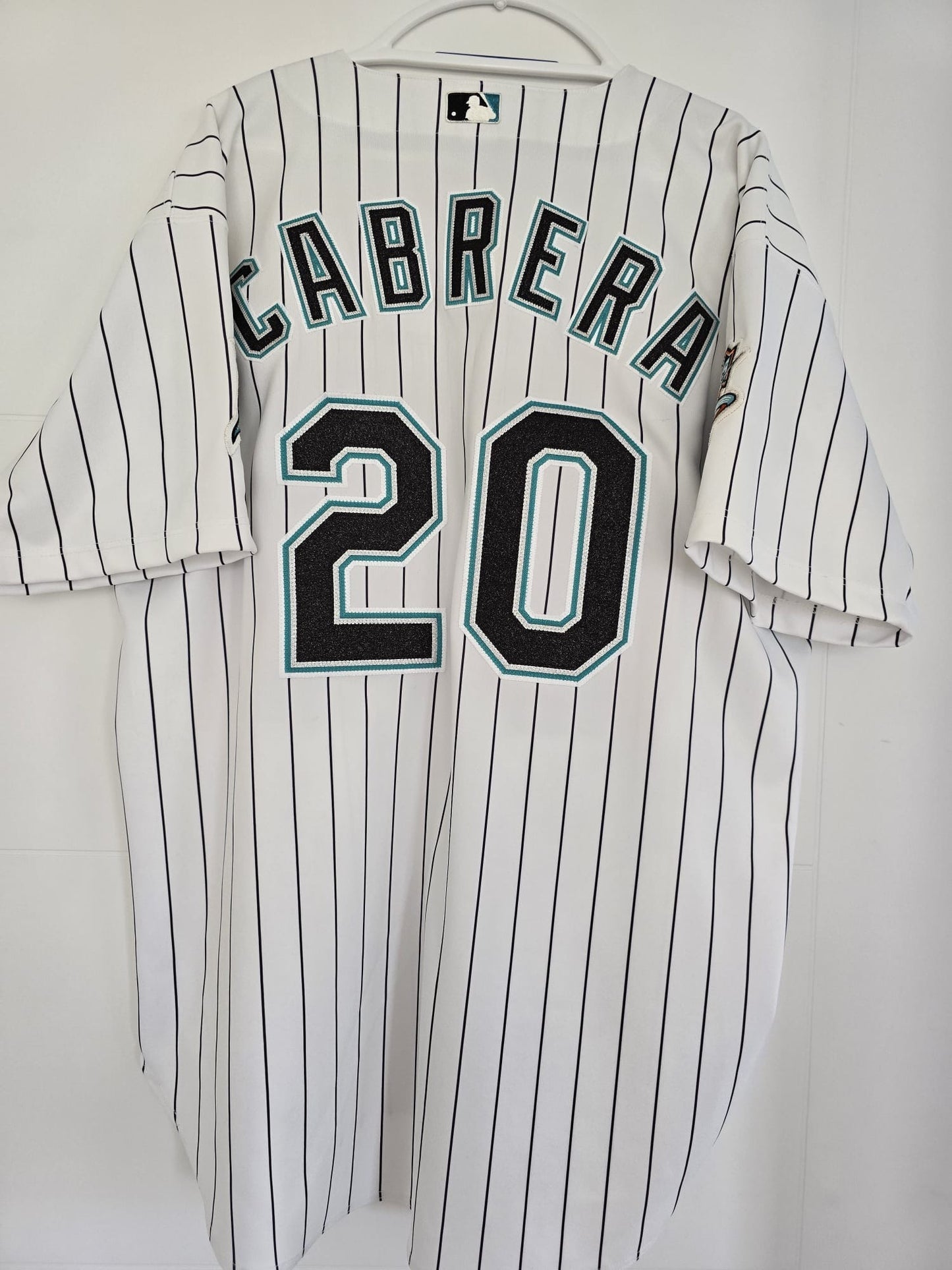 Marlins Miguel Cabrera Russell Authentic 2003 (rookie year) Black Pinstripes 52 (used)