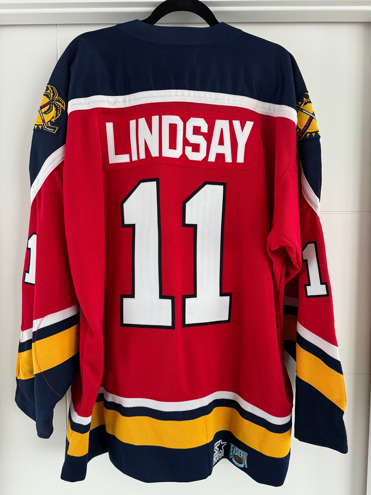 Panthers Bill Lindsay Starter Replica Red XL (NWT)