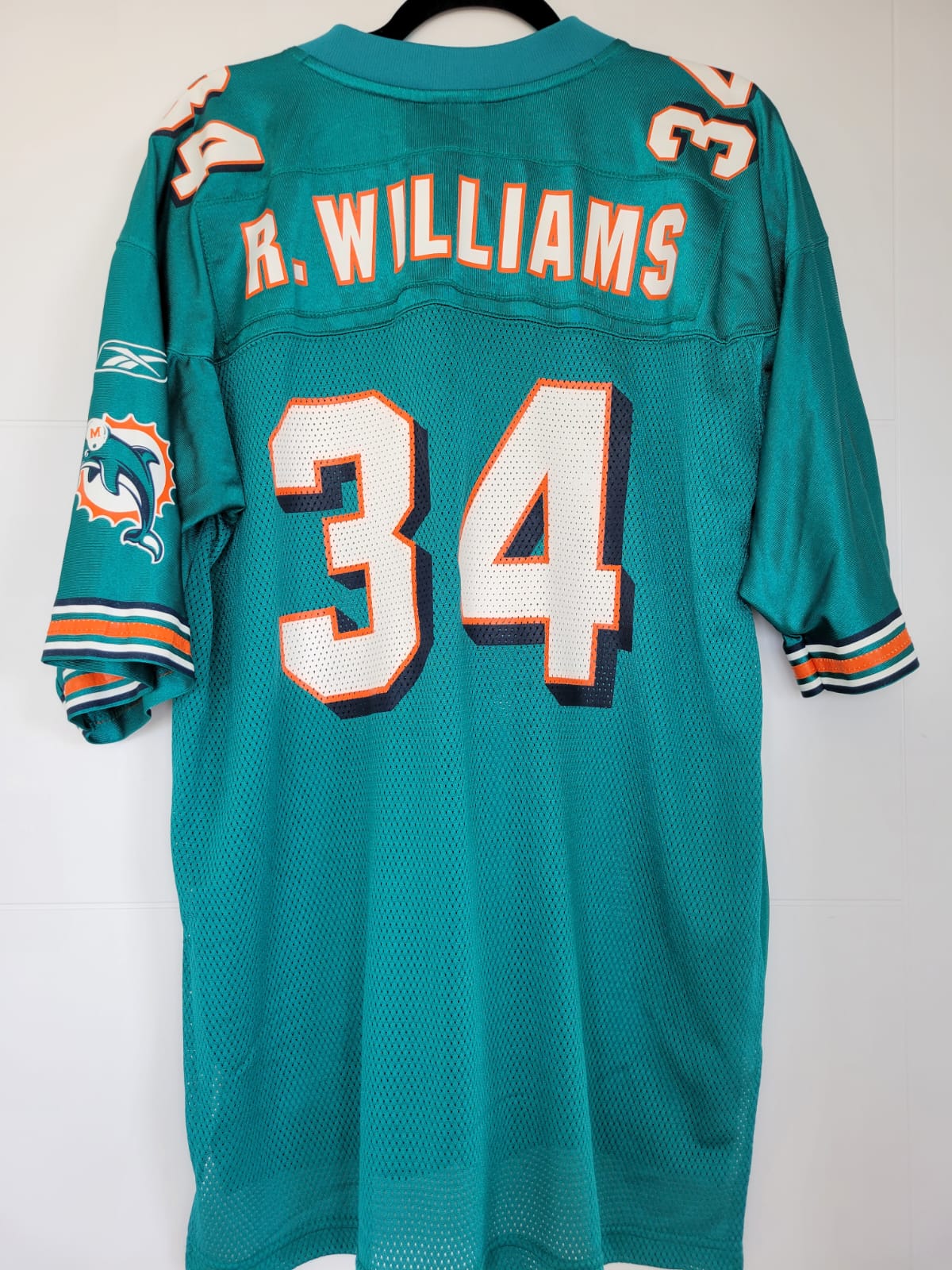 Dolphins Ricky Williams Reebok Replica Aqua XL (used)