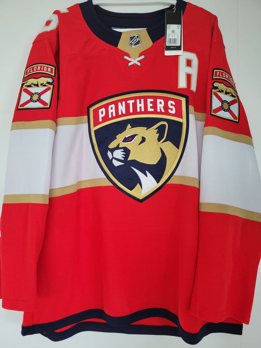 Panthers Aaron Ekblad Adidas Authentic Red 54 Signed (COJO) NWT