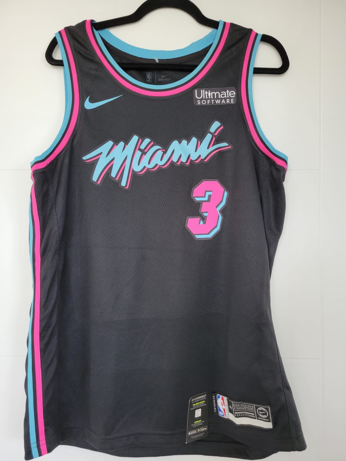 Heat #ONELASTDANCE 3 Nike Swingman Vice Nights 48 NWOT