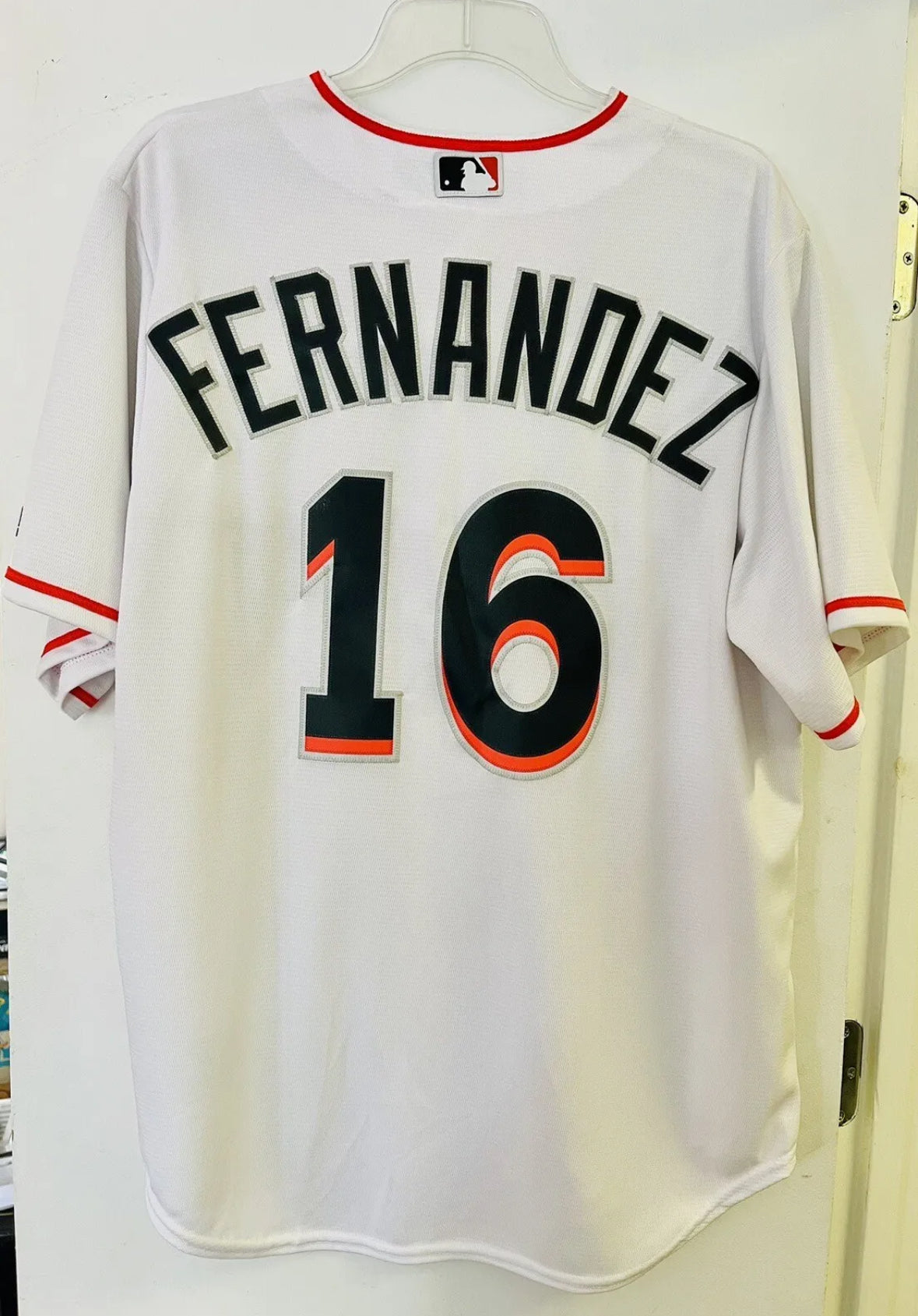 Marlins Jose Fernandez Majestic Replica White L NWT