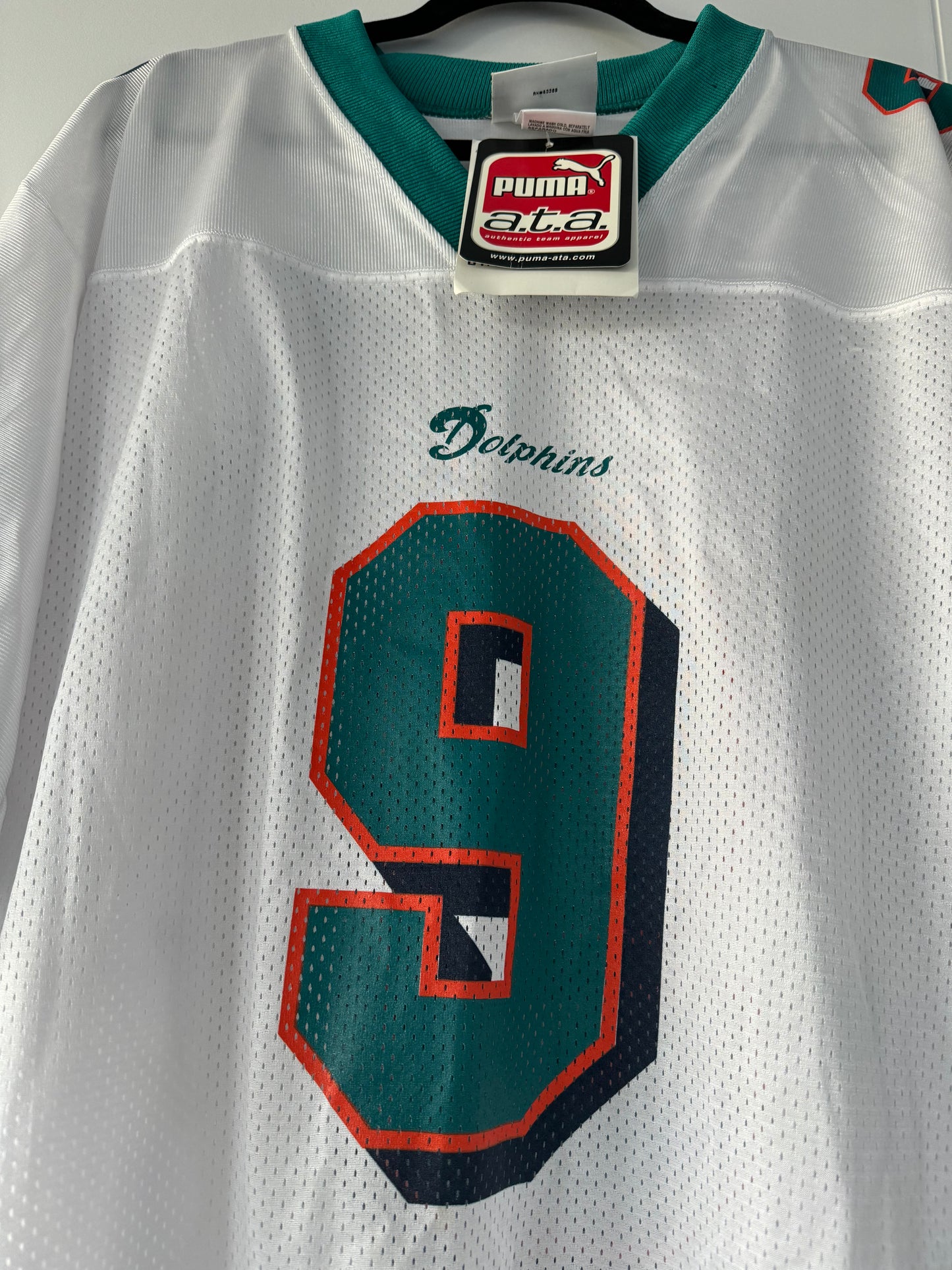 Dolphins Jay Fiedler Puma Replica White M (NWT)