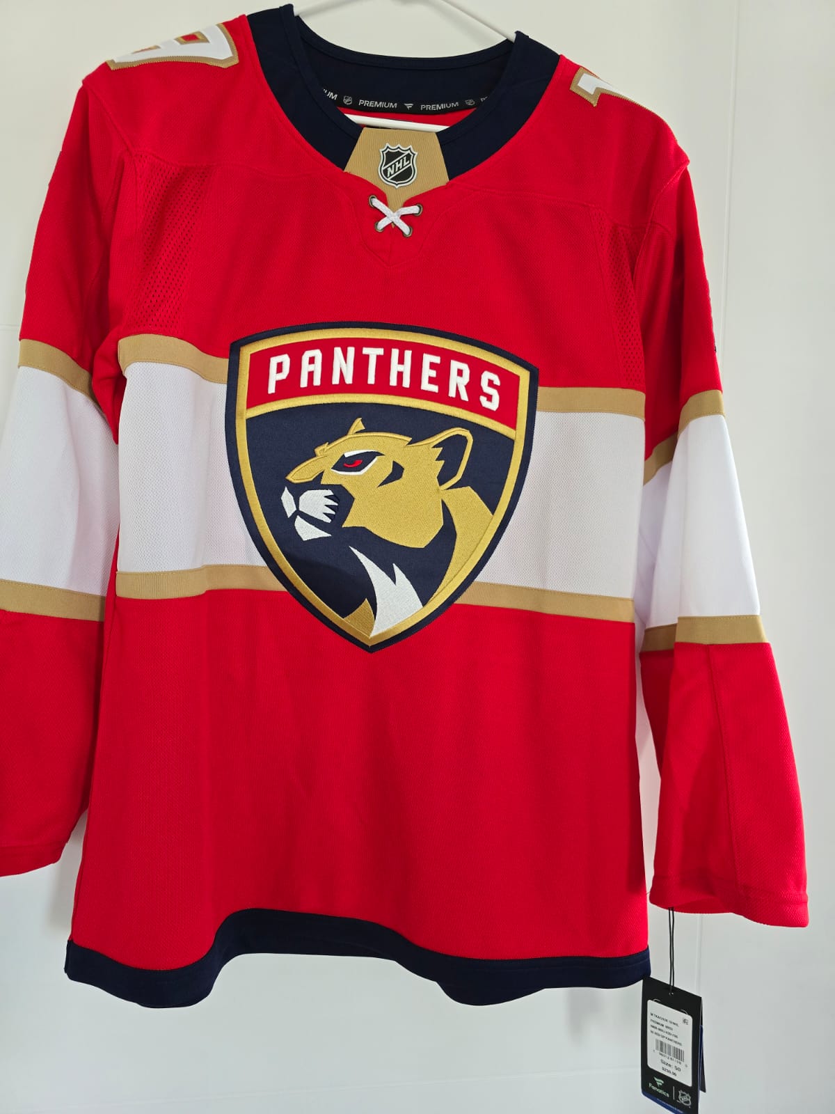 Panthers Matthew Tkachuk Fabatics Premium 50 Red (NWT)