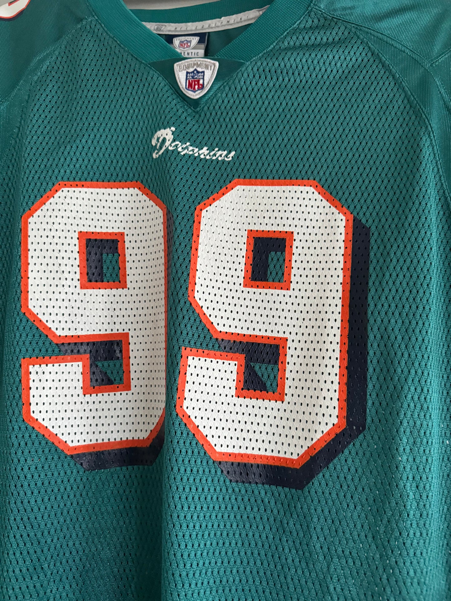 Dolphins Jason Taylor Reebok Replica Aqua Youth XL (NWT)