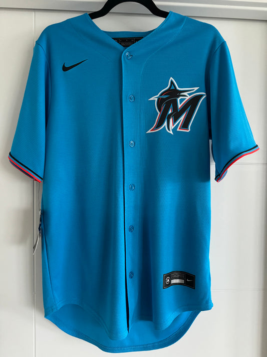 Marlins Nike Replica Blue S NWT