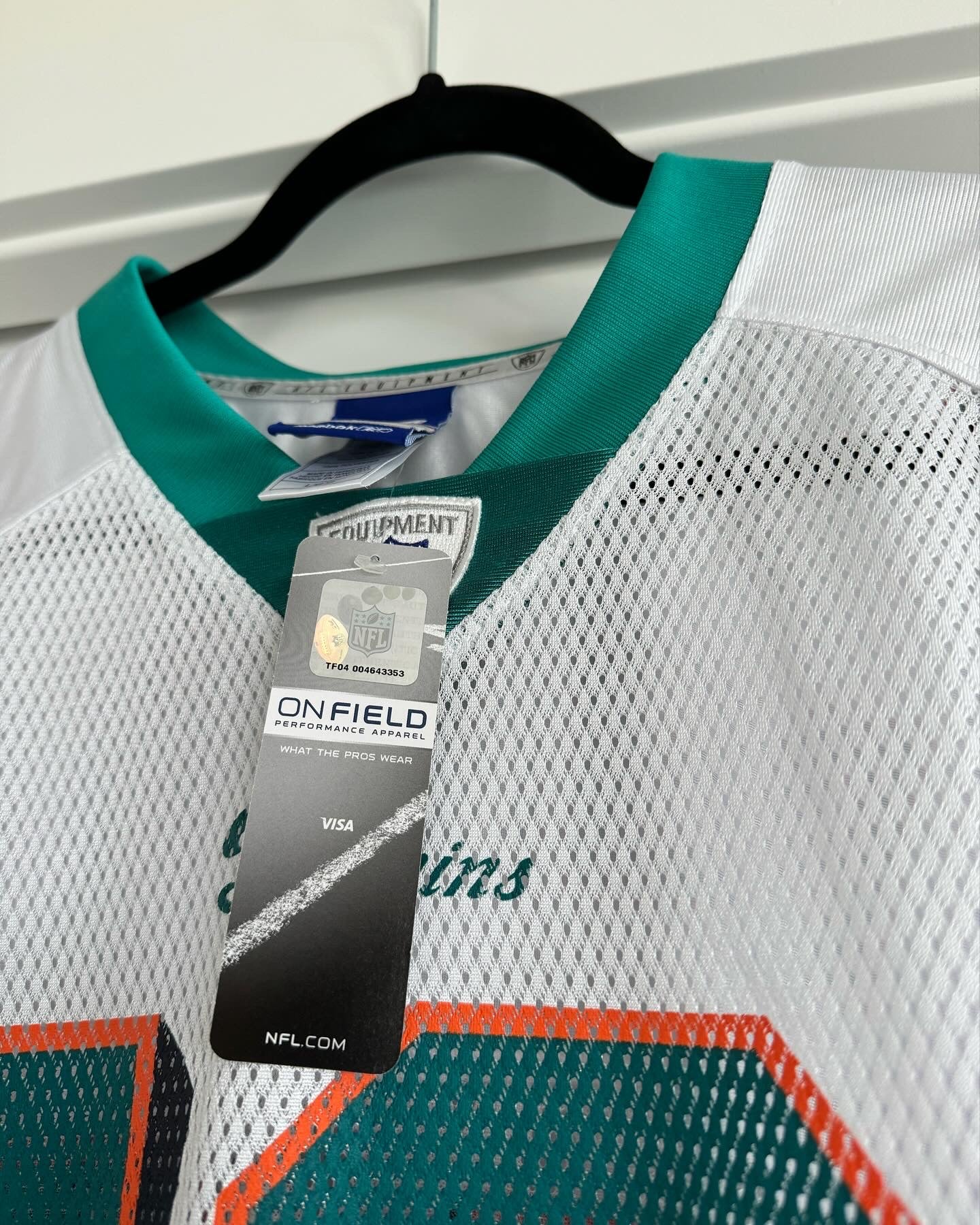 Dolphins Chad Pennington Reebok Replica White L NWT