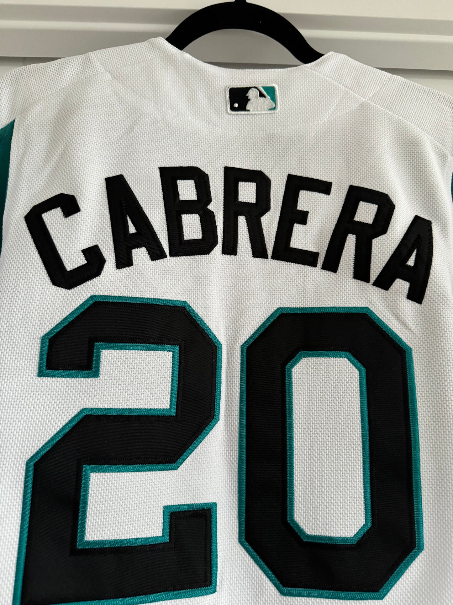 Marlins Miguel Cabrera Majestic Authentic White Warm Up L NWT