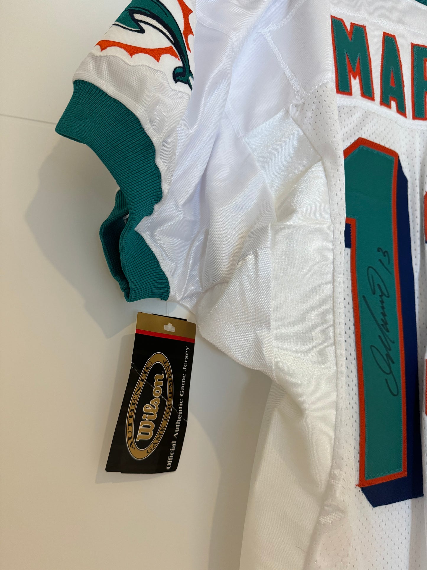 Dolphins Dan Marino Autographed (no COA) Wilson Retail Authentic White 48 (NWT)