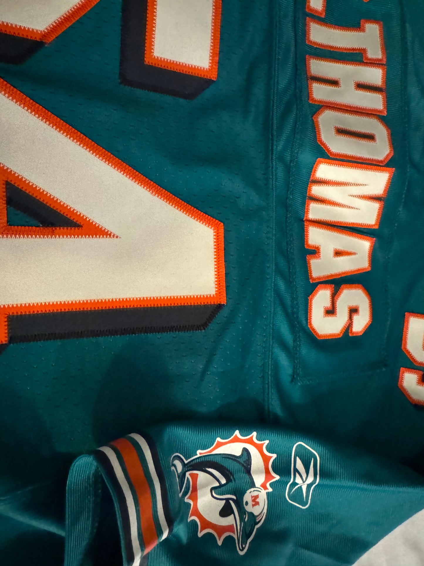 Dolphins Zack Thomas Reebok Premier Replica version Aqua Youth L (NWT)