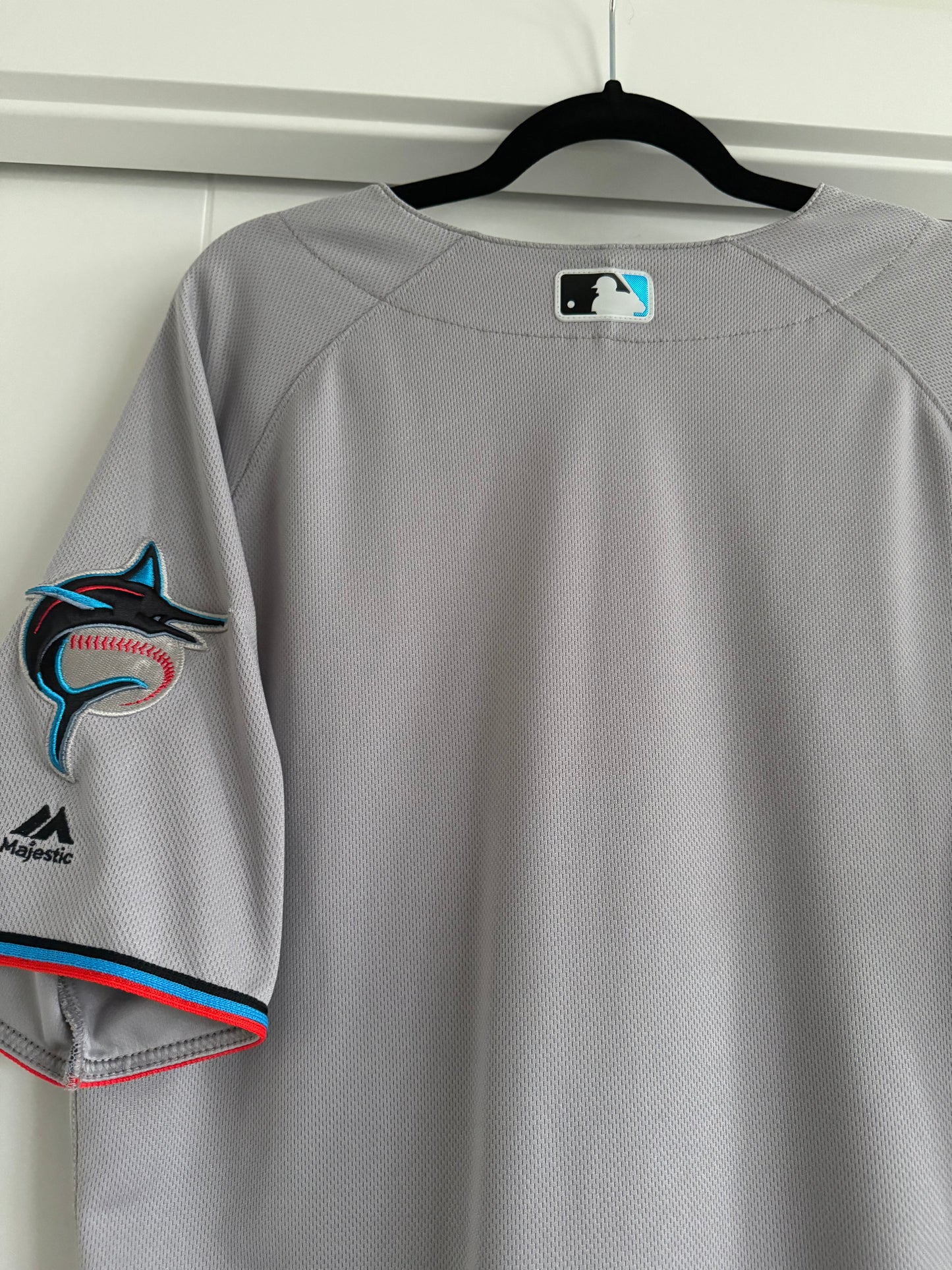 Marlins Majestic Authentic Flexbase Grey 44 Used