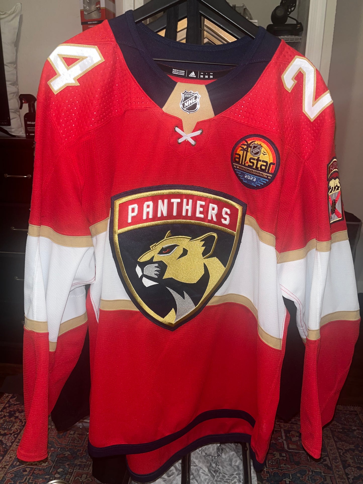 Panthers Justin Sourduf Game Worn 2021 preseason Jersey 56