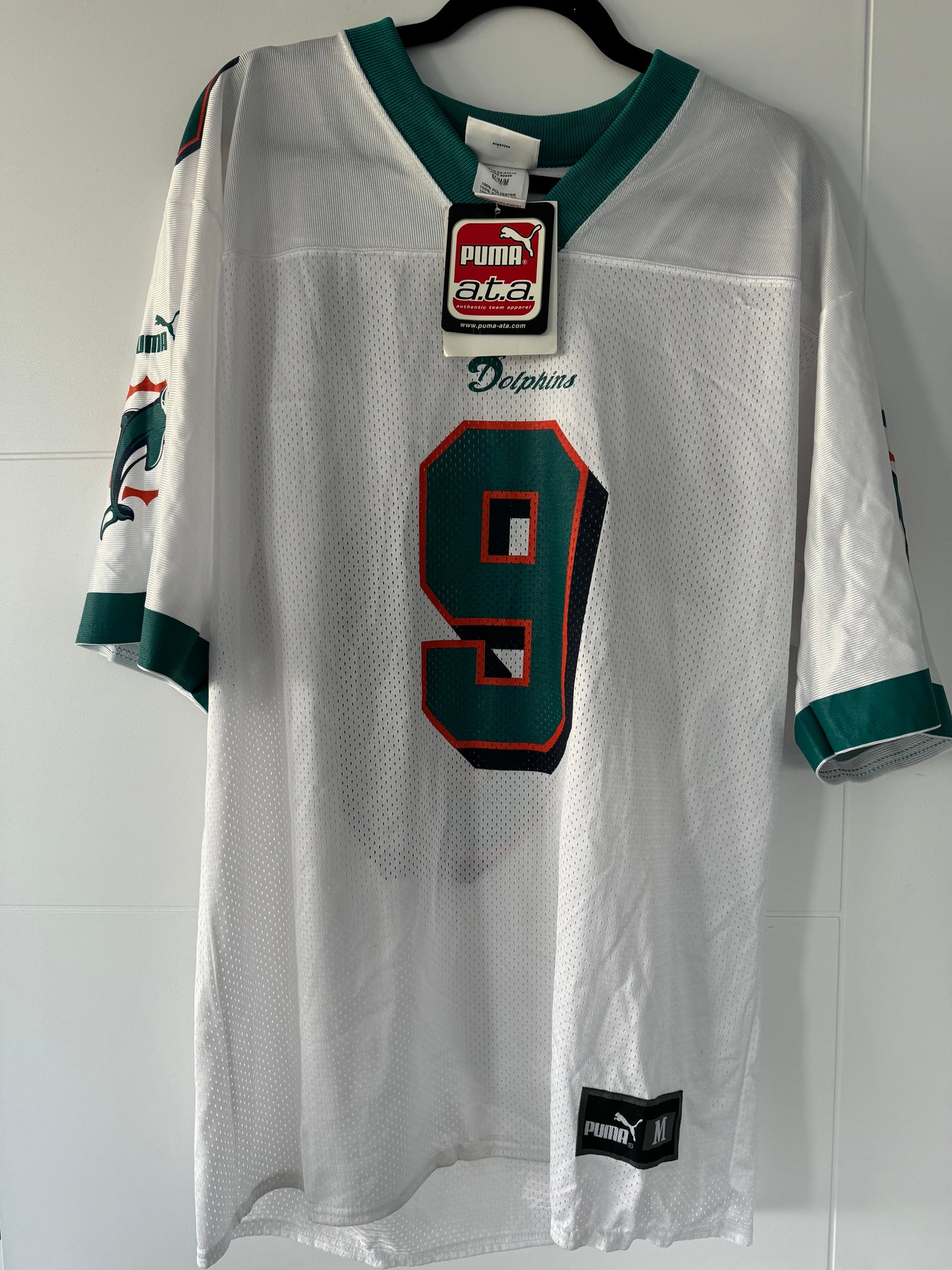 Dolphins Jay Fiedler Puma Replica White M (NWT)