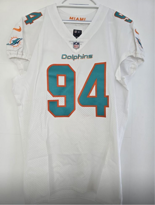 Dolphins Christian Wilkins Team Issued White 50