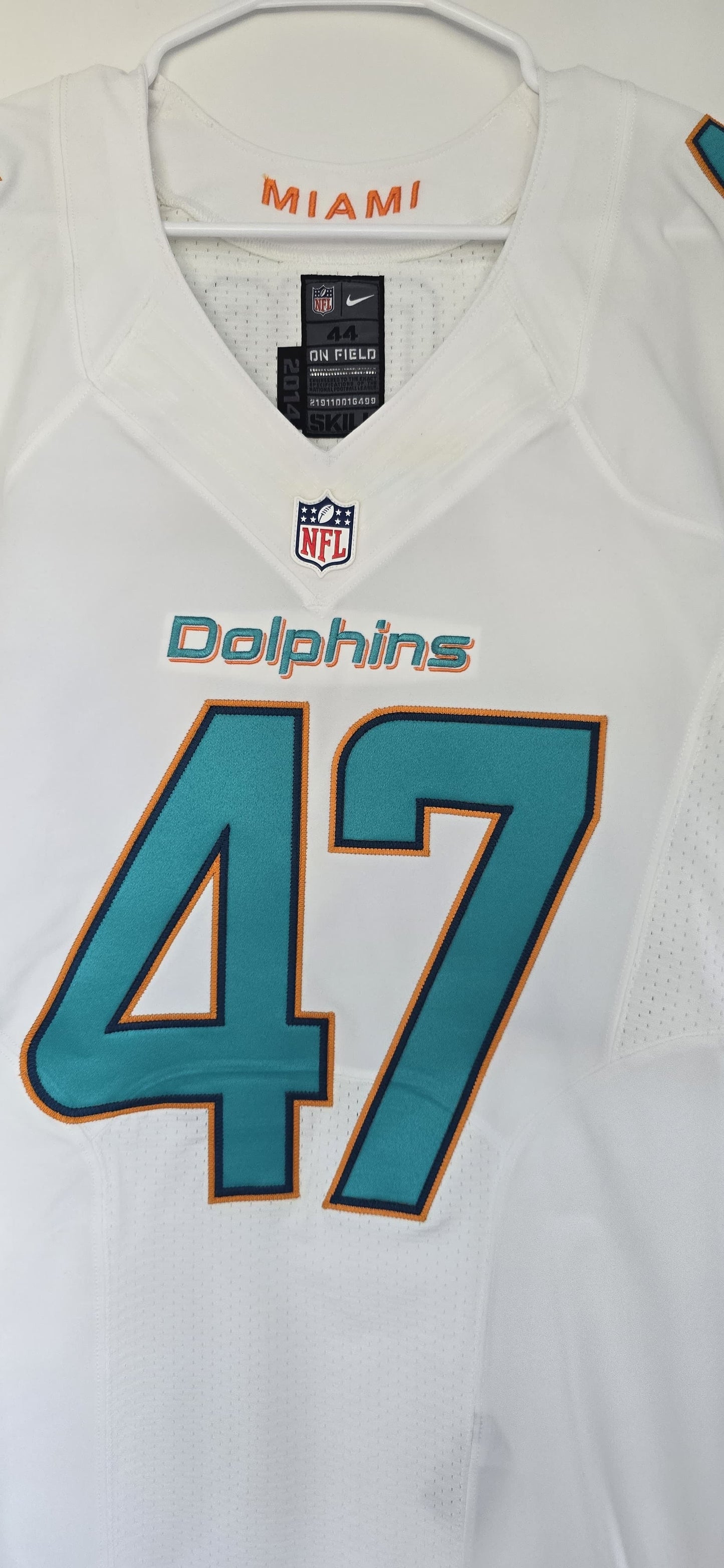 Dolphins Kiko Alonso Team Issued Nike White 44